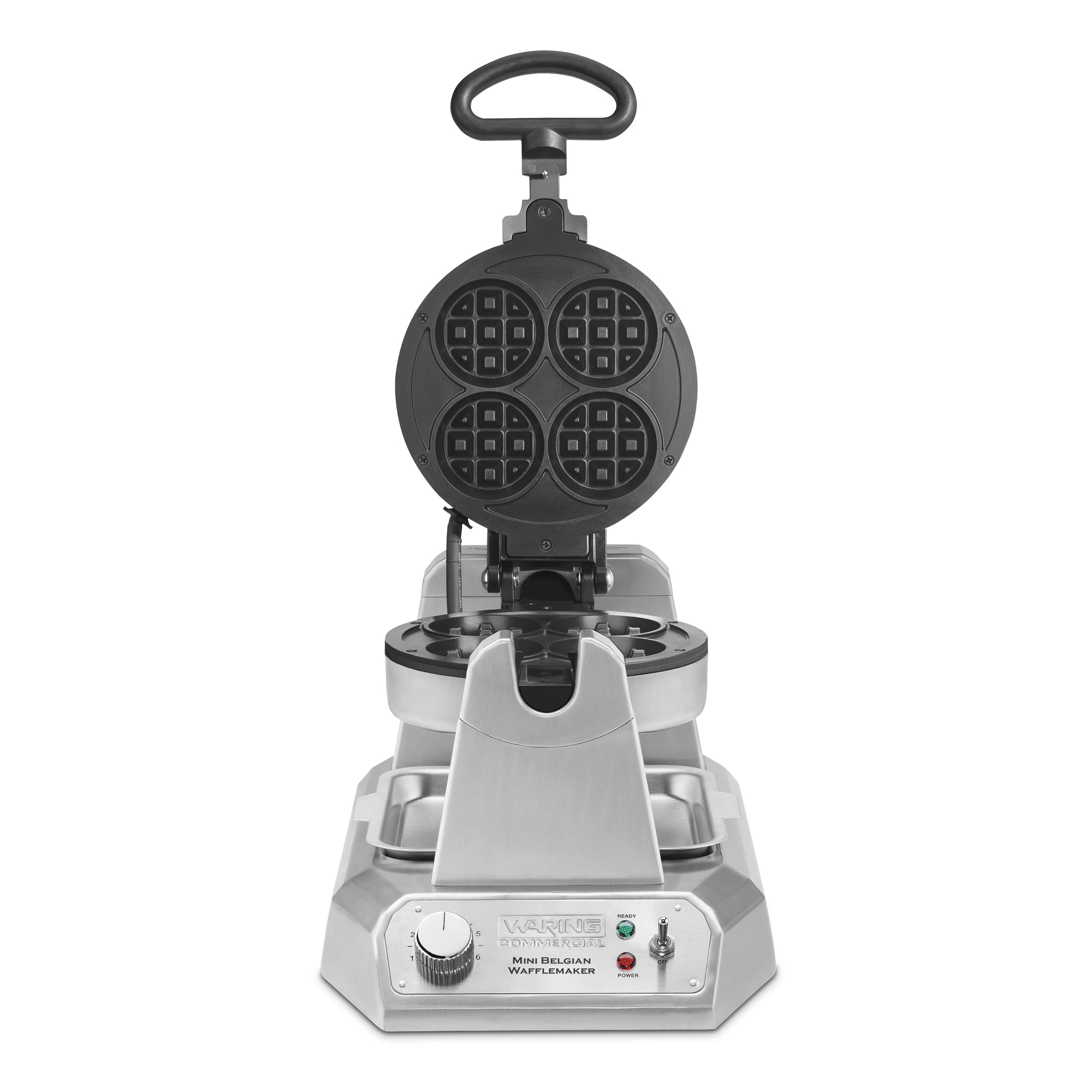 Waring Commercial Mini Belgian Waffle Maker, Rotary Feature for Even Baking, 100 Mini Waffles an Hour, for Restaurants & Commerc
