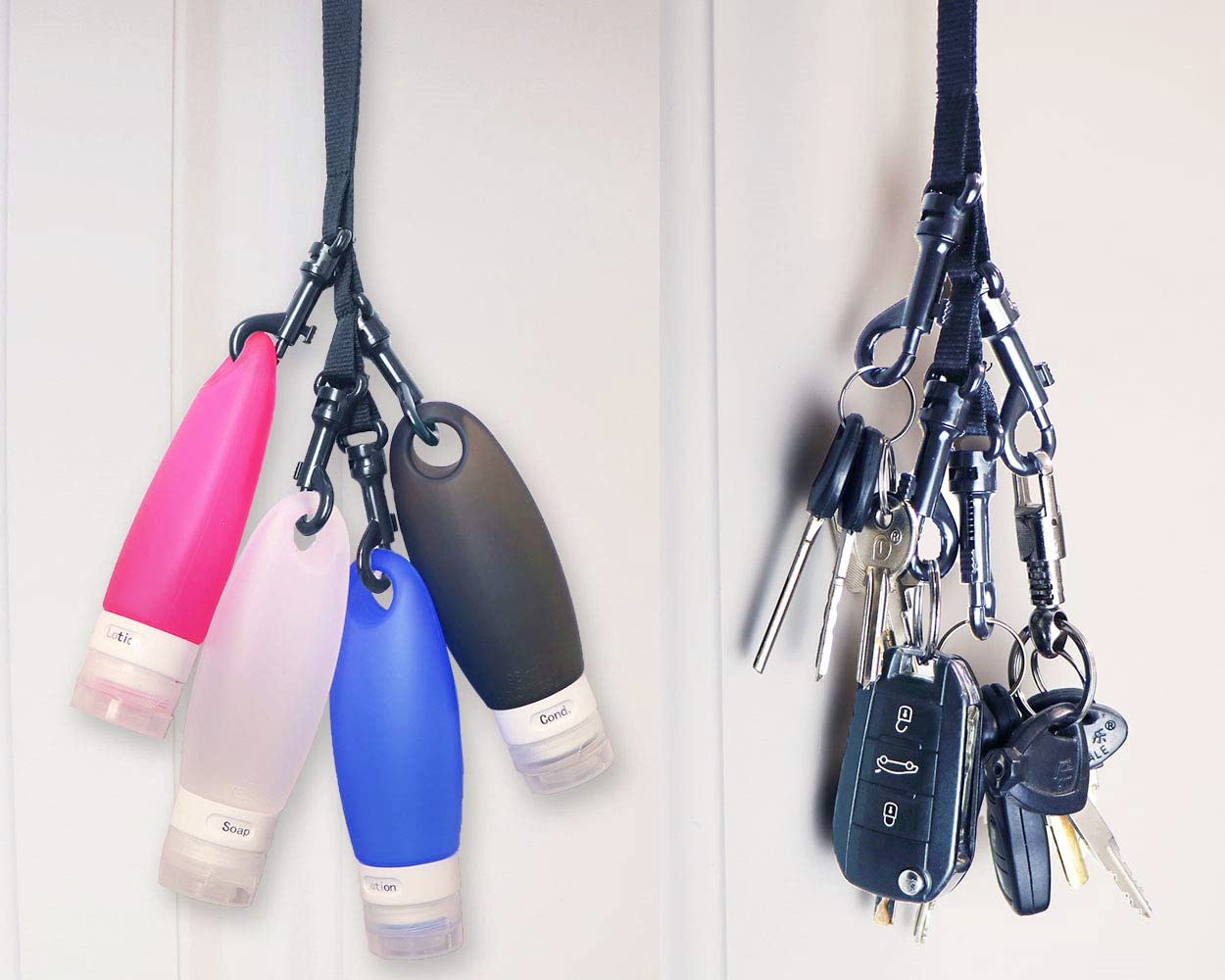 Fullplus 2 Pack Shower Lanyard For Bottles Key Holder Neck Lanyard Key Chain For Men And Women Cool Lanyards