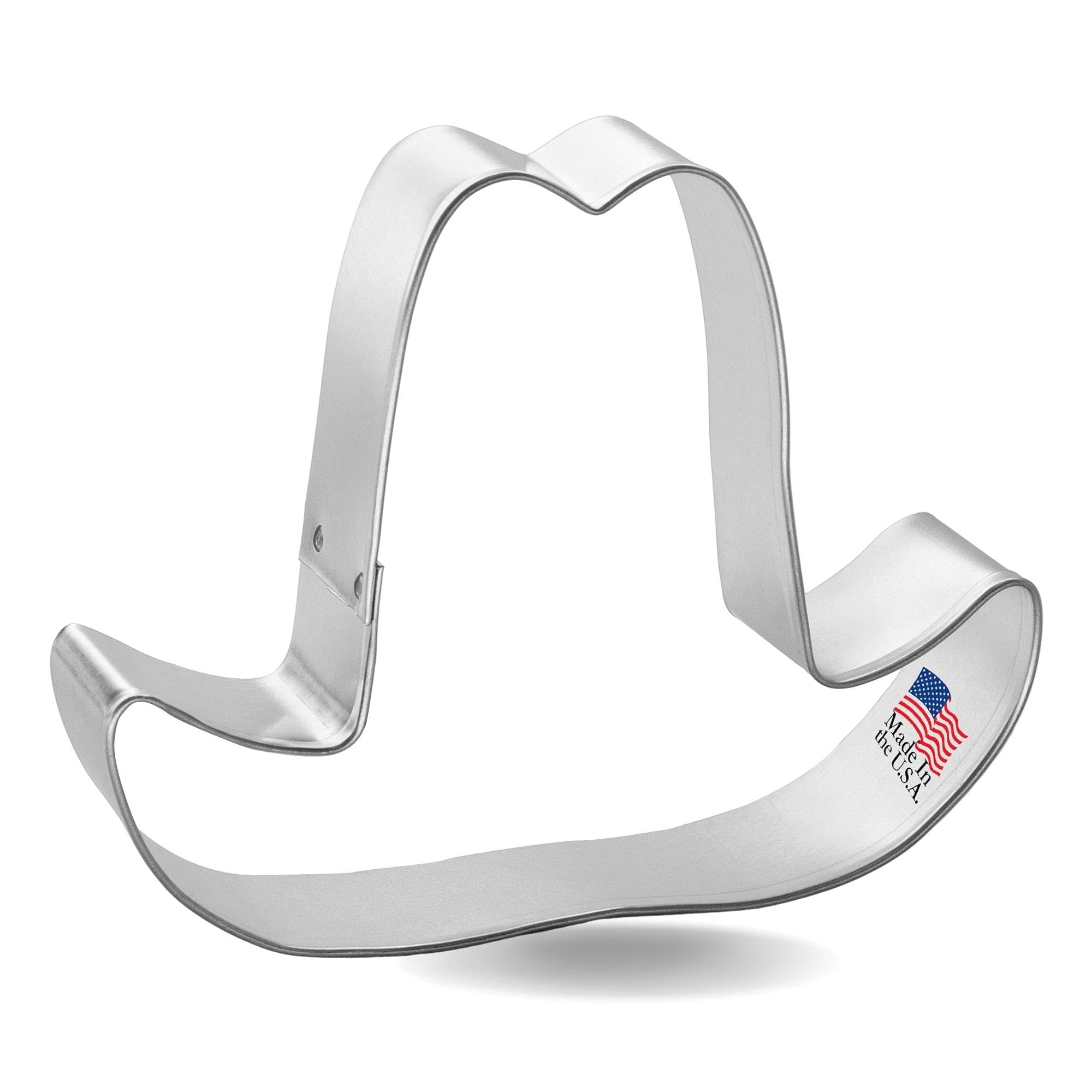 Foose Cowboy Hat Cookie Cutter 3.5 Inch -Tin Plated Steel Cookie Cutters - Cowboy Hat Cookie Mold