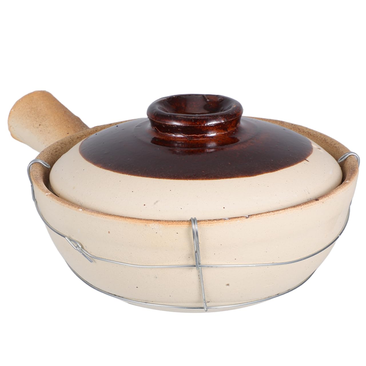 JECOMPRIS Clay Pot for Cooking: Personal Casserole for Single Serving  Earthenware Pot for Rice Soup Stew (0.5L / 17 Oz)