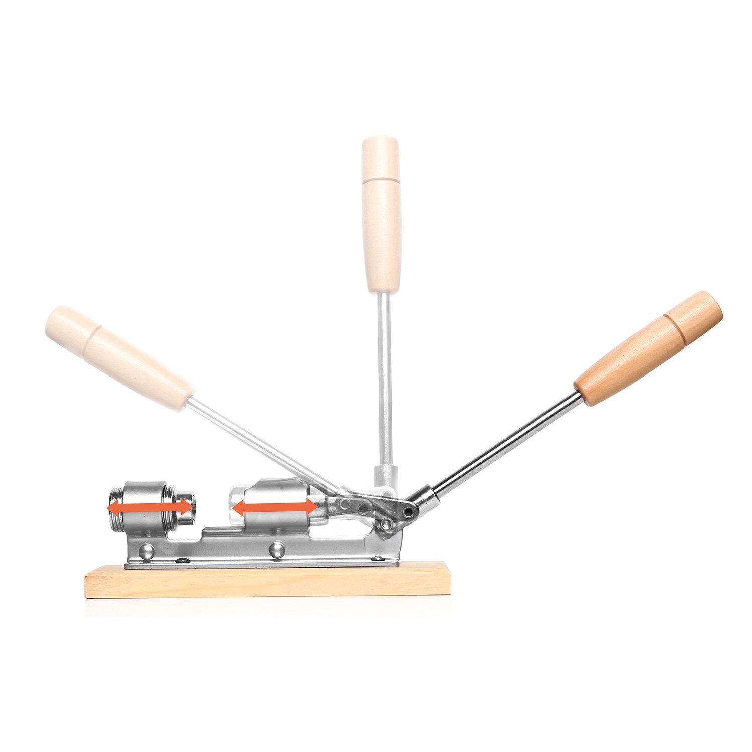 Anwenk Heavy Duty Nutcracker Tool - Stainless Steel Pecan & Walnut Cracker with Wood Base - Universal Size