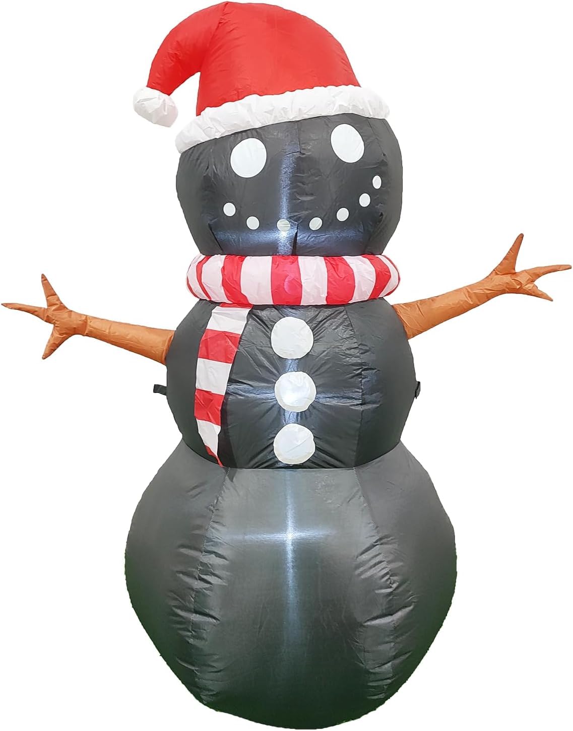 PRODUCTZ Christmas Decorations 5 FT Black Inflatable Snowman w/Christmas Hat Unique Holiday Blow Up Outdoor/Indoor/House/Yard De