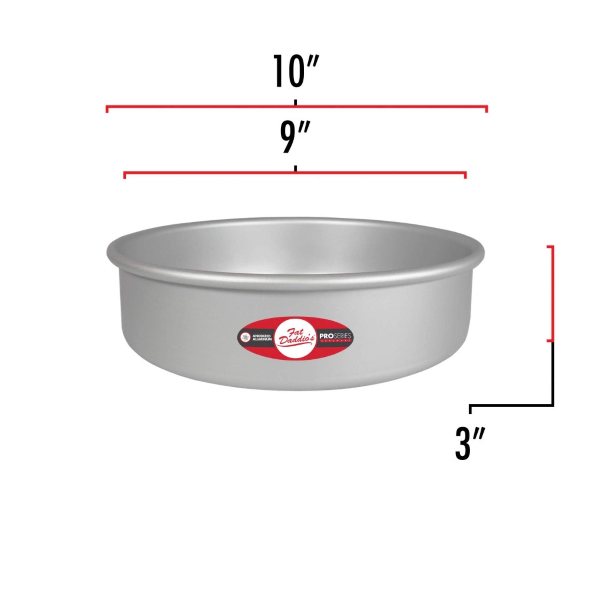 Fat Daddio'S Round Cake Pan 9 X 3 Inch Baking Pan Bundle With Lumintrail Measuring Spoons