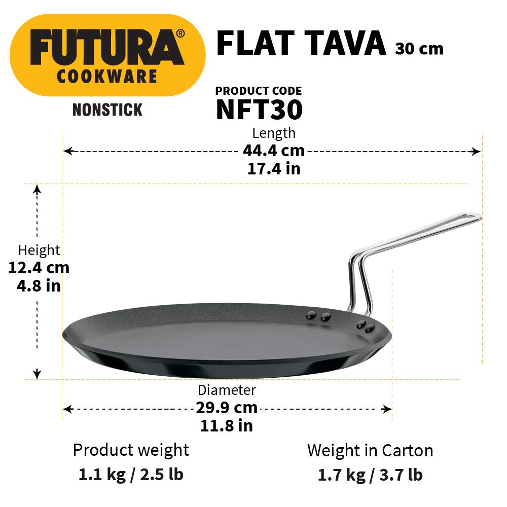 Futura Non-Stick Flat Tava Griddle W/ Steel Handle