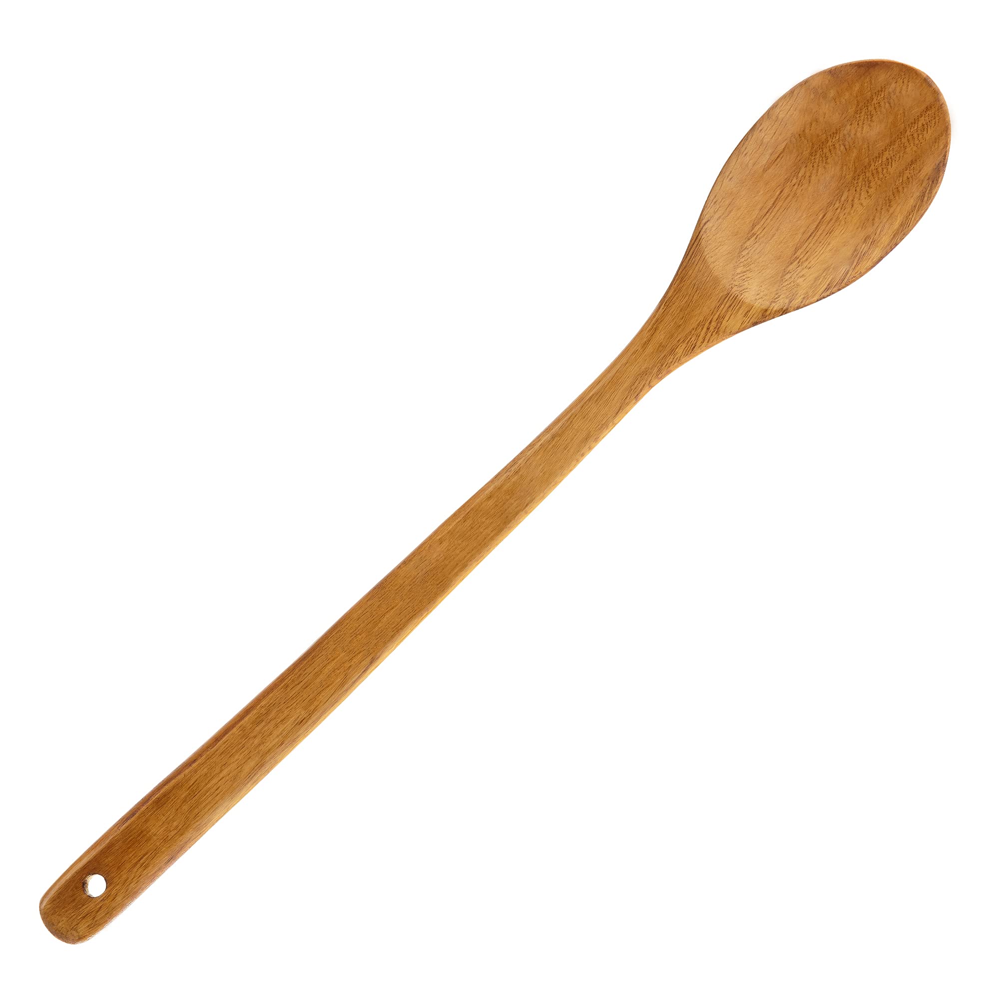 Fjnatinh Long Handle Wooden Mixing Spoon, 16.5 Inches Long Wooden Soup Spoon For Cooking And Stirring