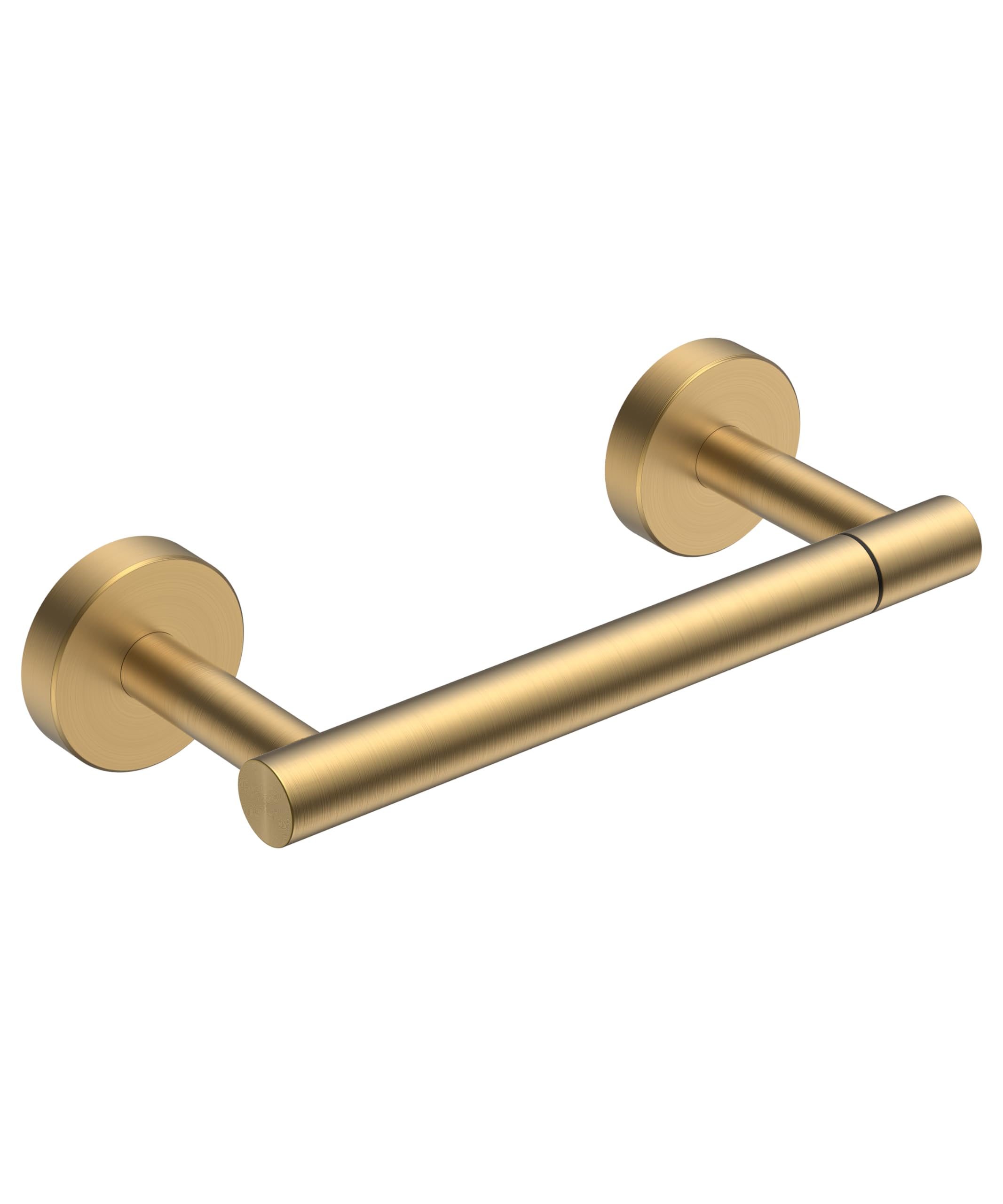 FORIOUS Toilet Paper Holder Suitable for Any Place  Brushed Gold Wall Mounted  Double Post Pivoting Toilet Paper Holder Gold SUS 304 Stainless Steel