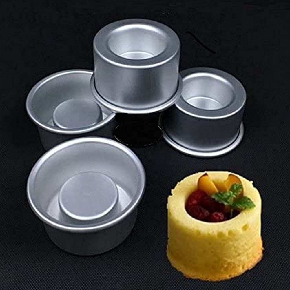 Astra Shop 3-Inch Mini Cake Baking Pans Set Of 4 - For Making Filled Cakes With Hollow Centers/ Single Serve Mini Baking Pans/ B