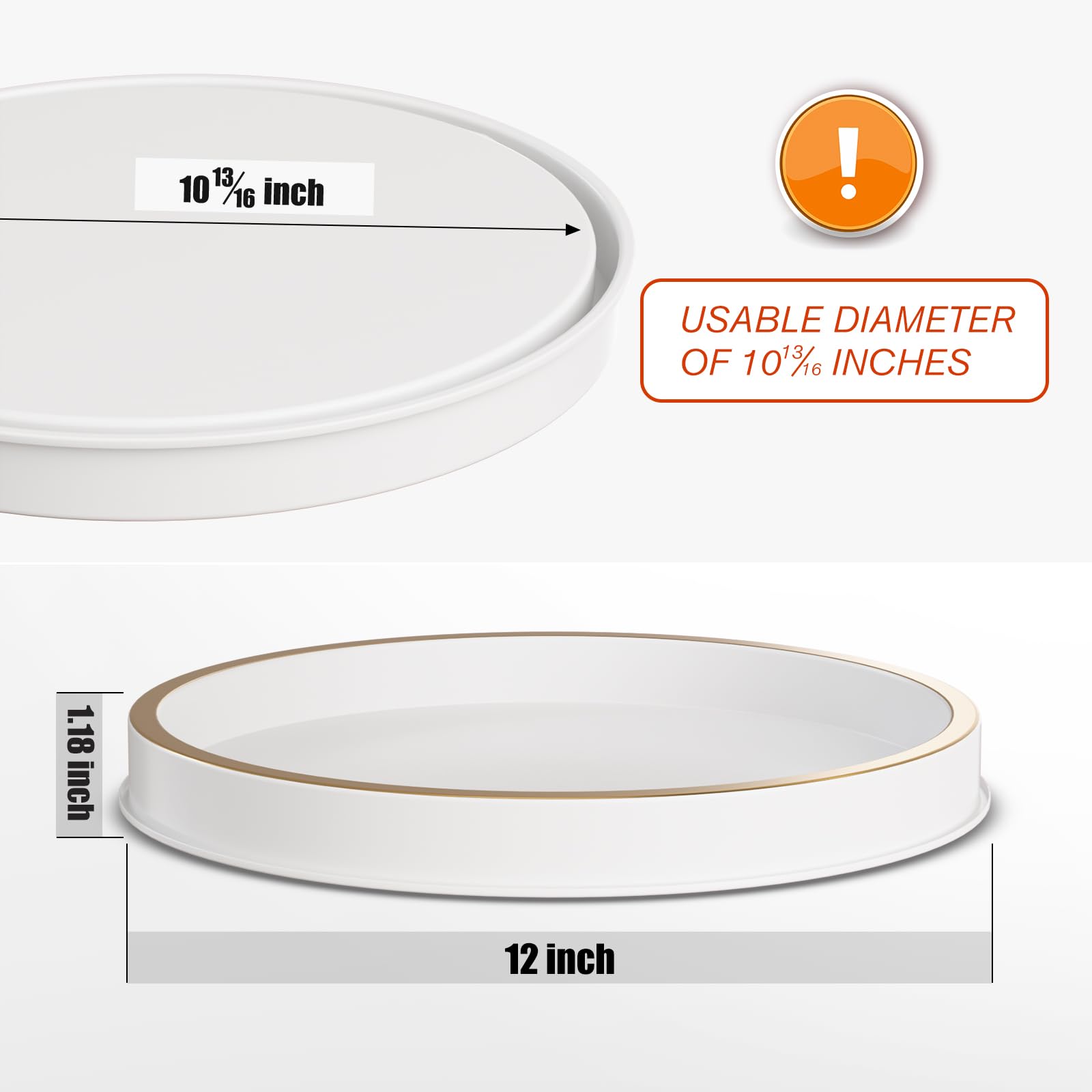 Hgf Bathroom Tray For Sponge Soap, 12 Inch Metal Iron Round Decorative Tray For Kitchen Sink Centerpiece Countertop Organizer, P