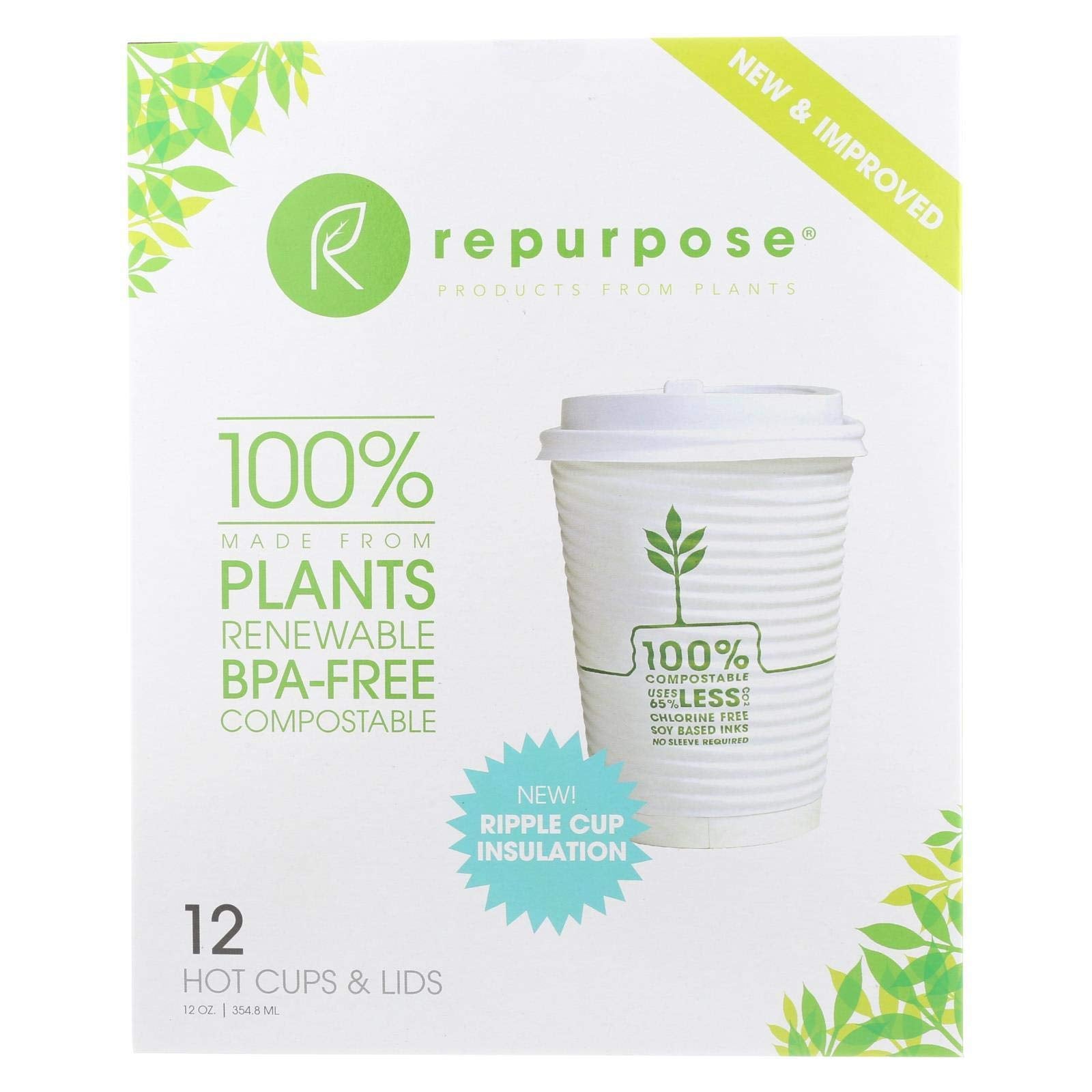 Repurpose Cup & Lid Insul Hot12 Ct