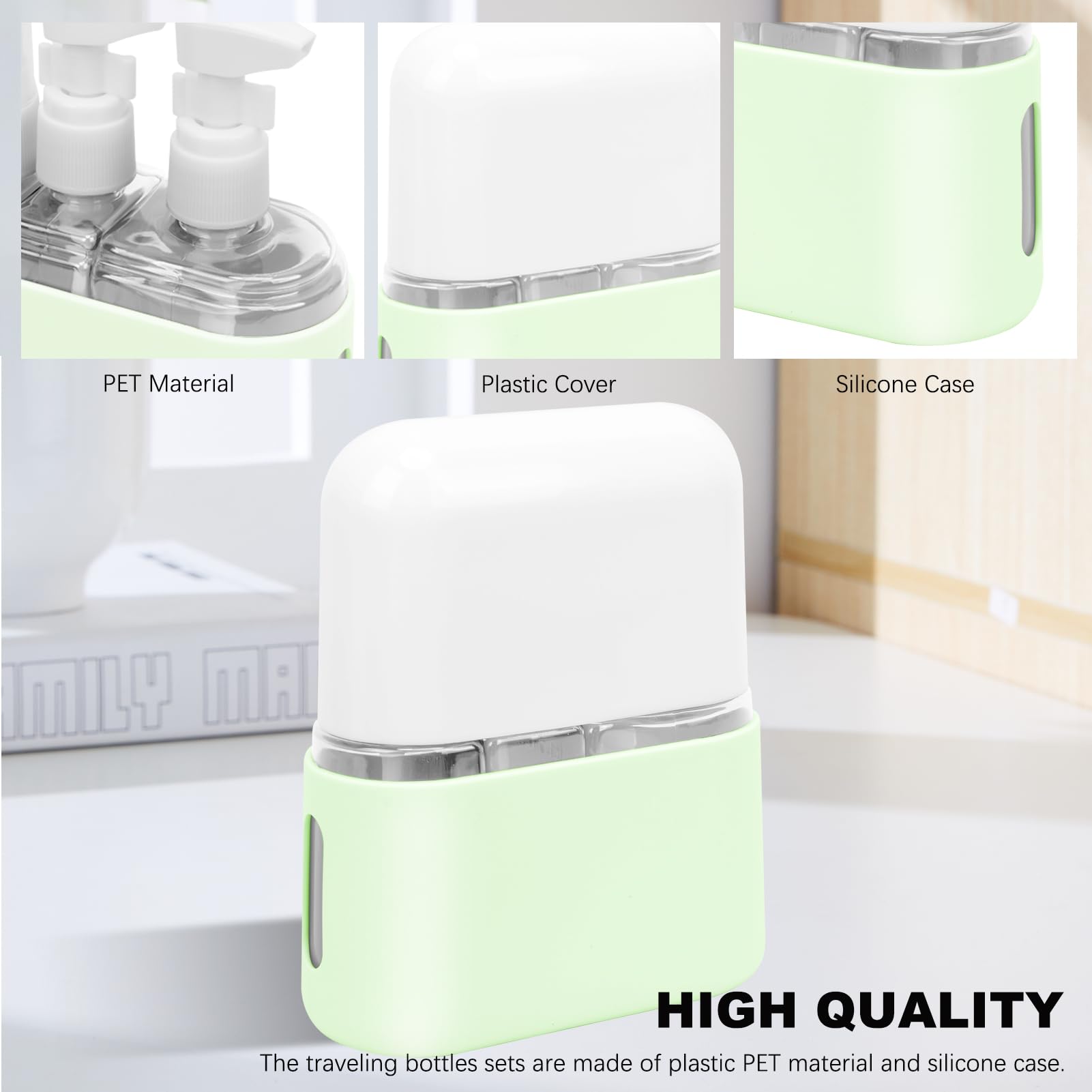 Skycase Travel Bottles, Travel Size Toiletries - Leak Proof Refillable Tsa Approved Travel Bottles, 3 In 1 Travel Containers Wit