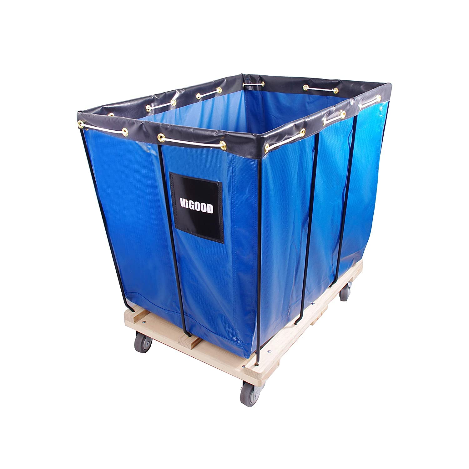 HIGOOD Basket Trucks,Service Carts Blue 8 Bushel Knock Down Truck,Carts, 10.0 cu. ft, 400 lb, 34 L X 22 W X 30.5 H Capacity