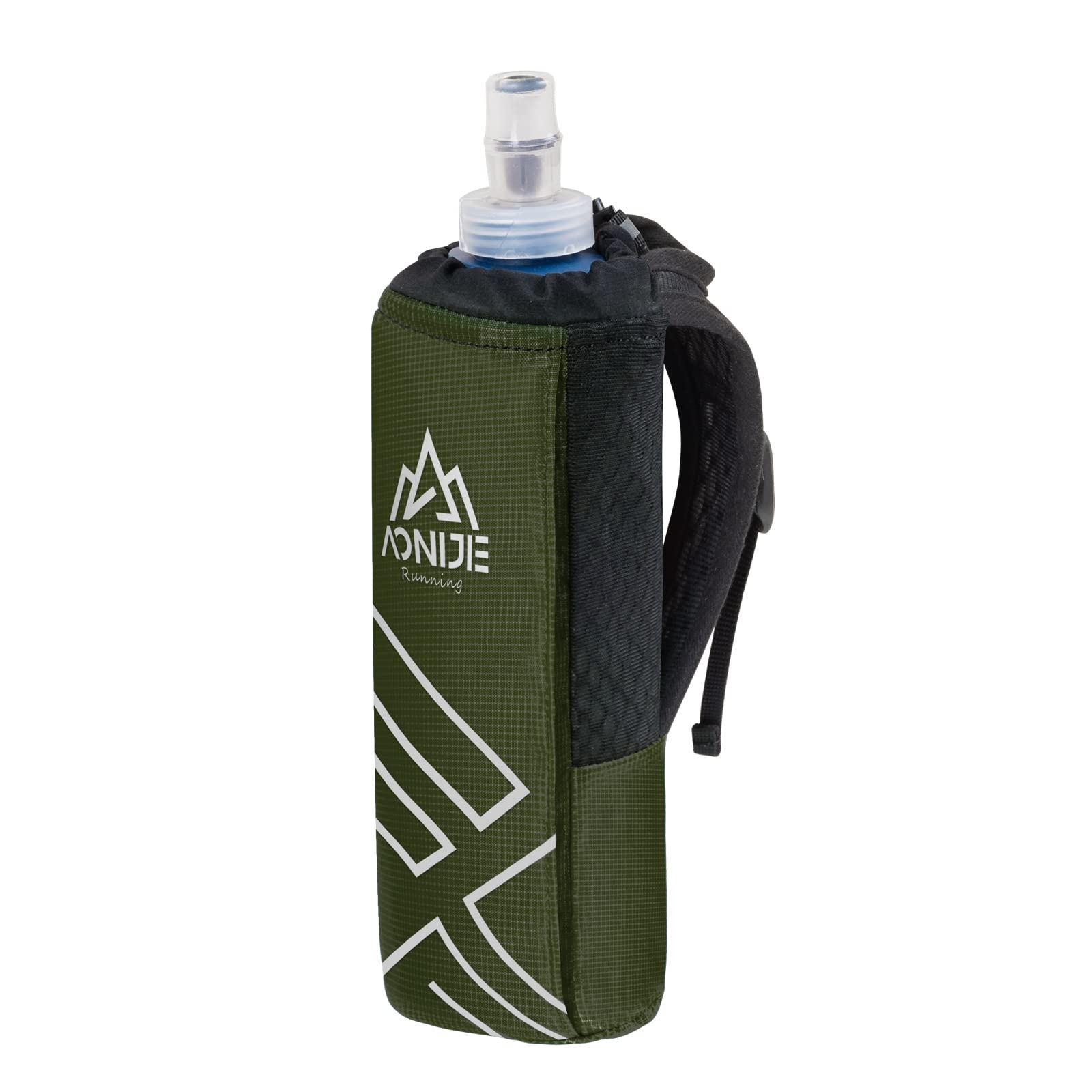 Aonijie Quick Grip Handheld Water Bottle For Running, Hand Strap Hydration Pack With 500Ml Handheld Soft Flask Water Bottle (Oli