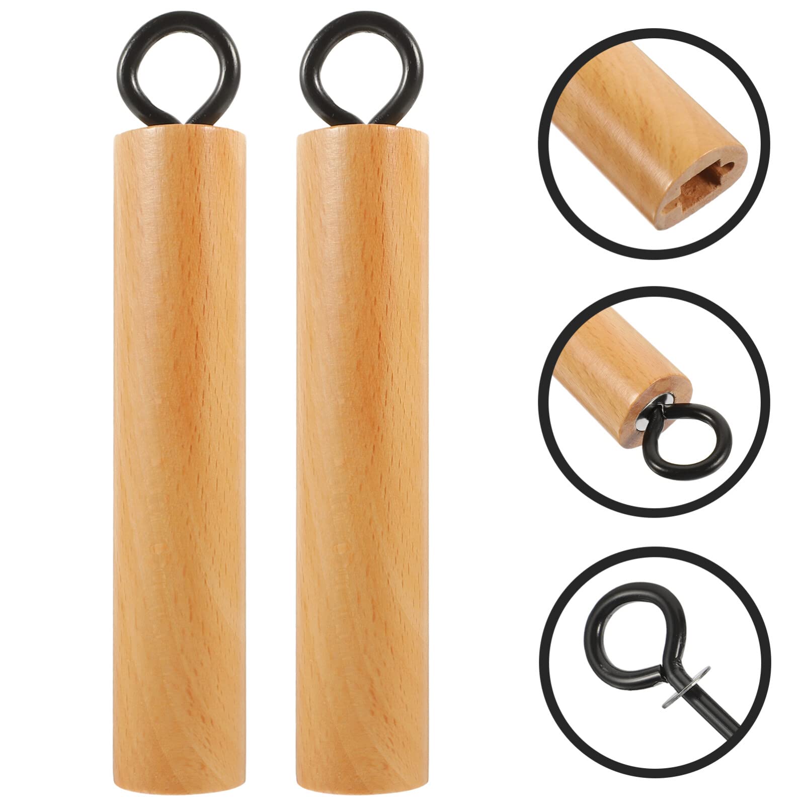 Hemoton Wooden Pot Handle Replacement - Detachable, 17.5CM, Khaki, Iron, Model G9S1631286PBYOXEK for Wok, Frying Pan, Sauce