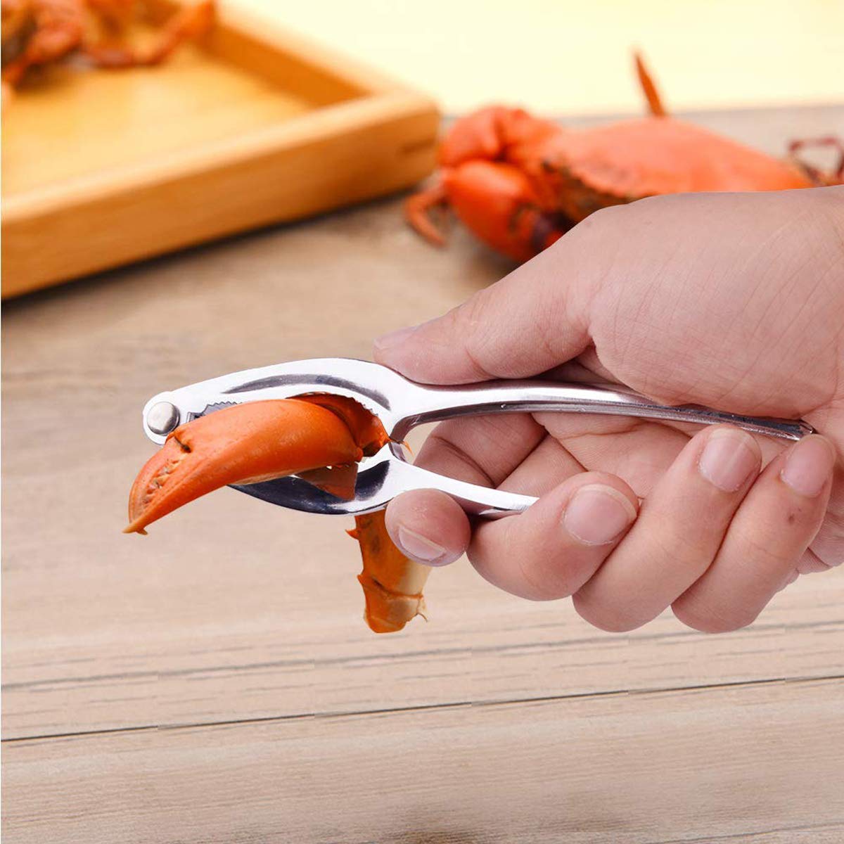 Artcome 12 Pieces Seafood Tools Set Including 2 Lobster Crab Crackers And 10 Forks