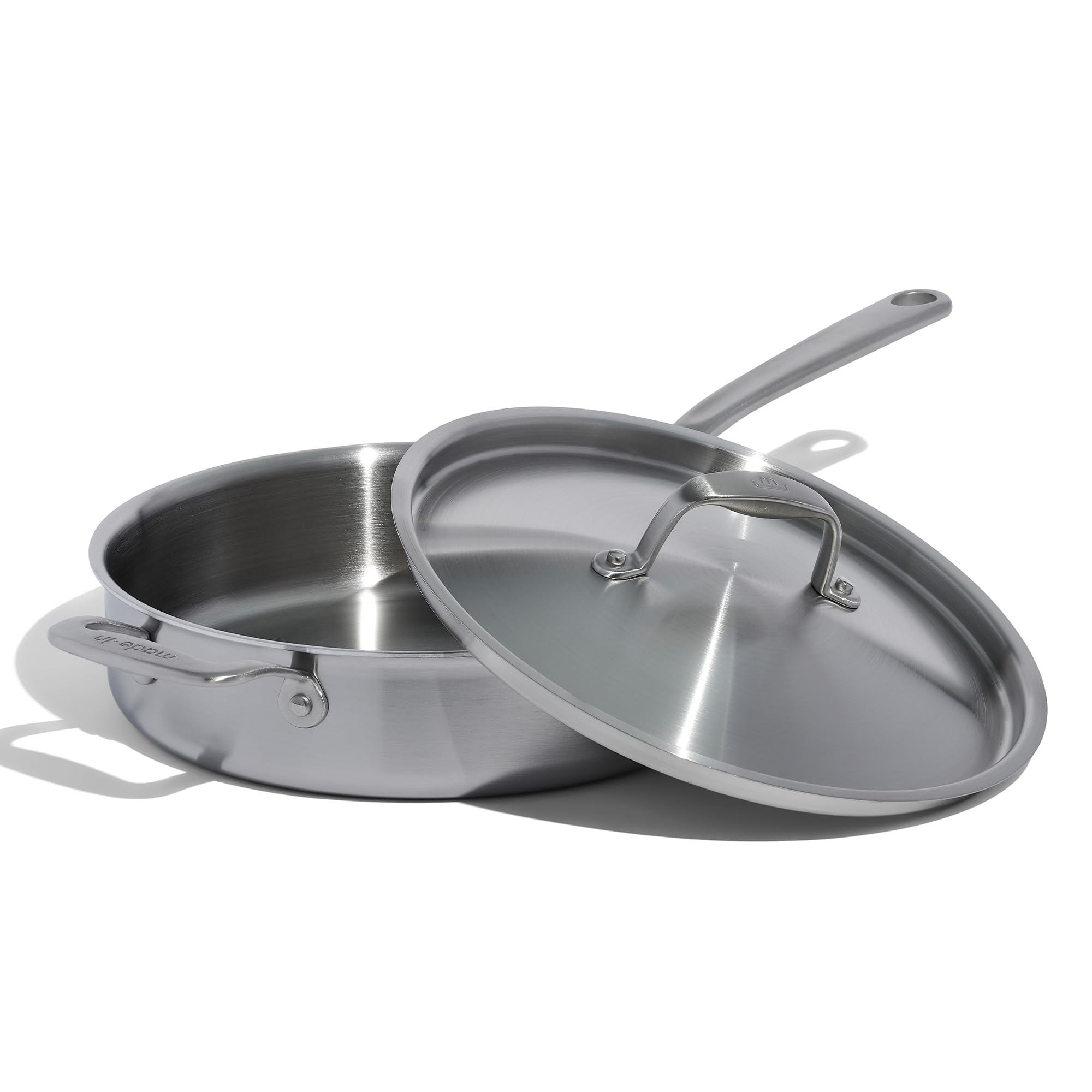 Made In Cookware - 3.5 Quart Stainless Steel Saute Pan - 5 Ply Stainless Clad - Professional Cookware - Induction Compatible - C