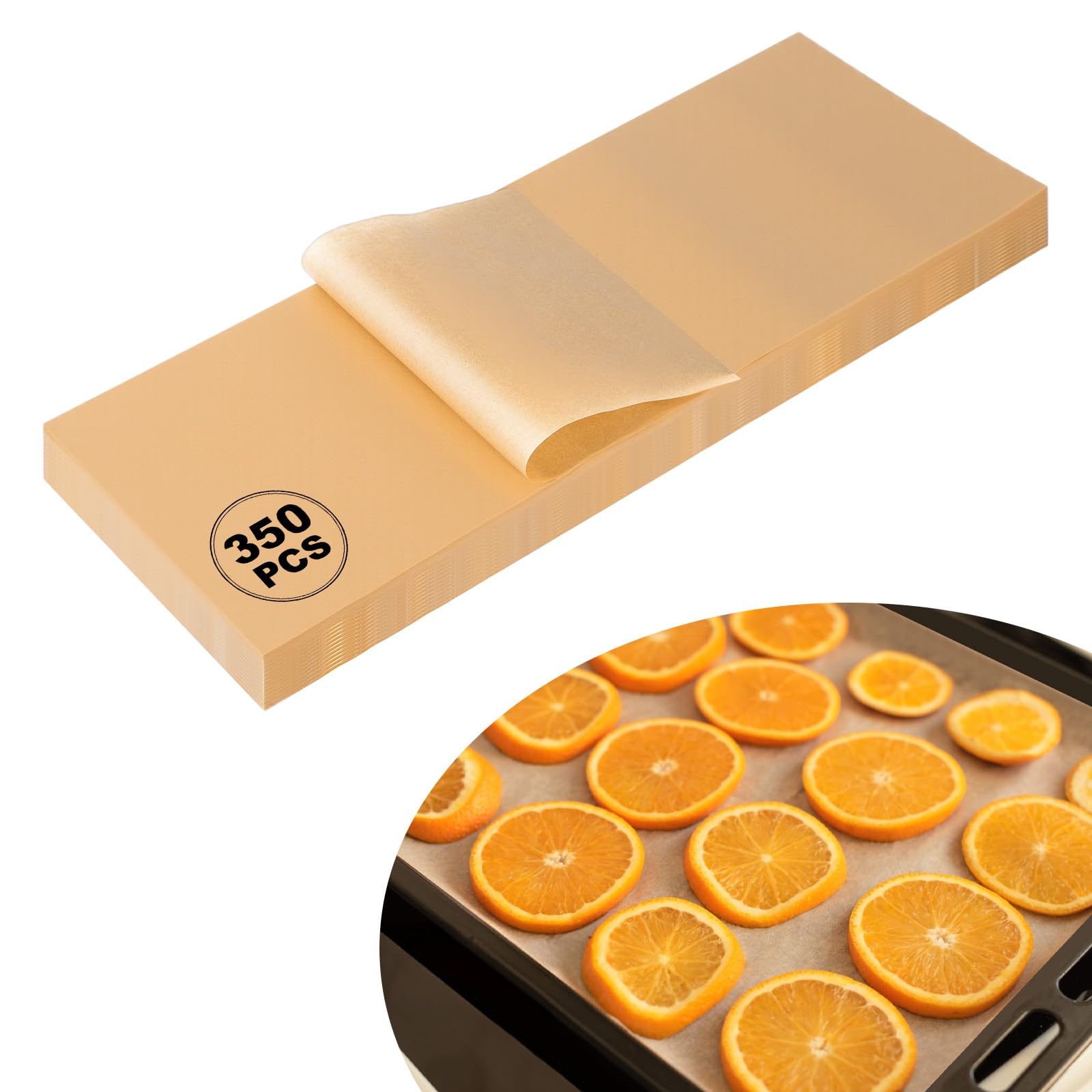 350 Pcs Parchment Paper Sheets, 17.3 x 6.9 NonStick Baking Paper Mats
