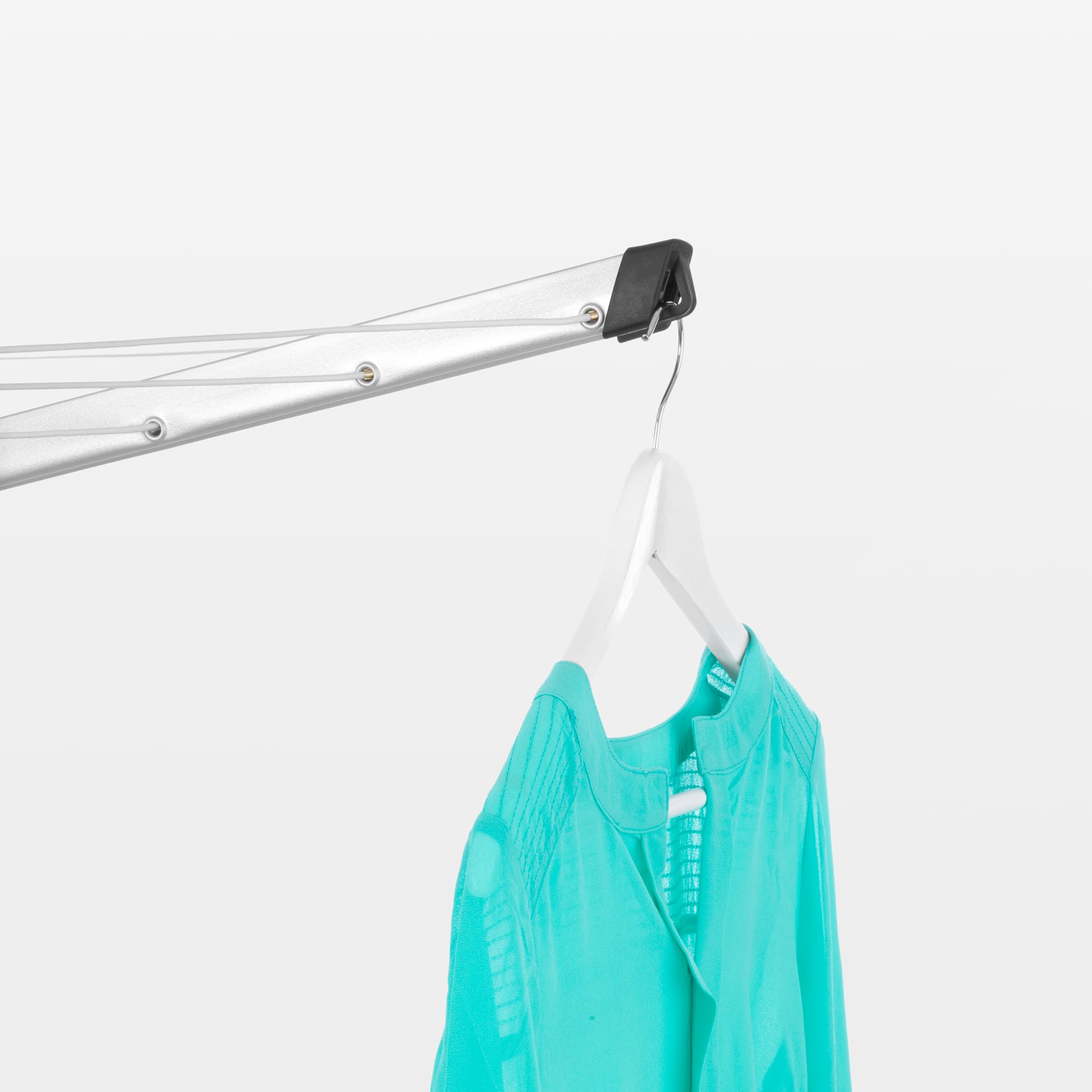 Brabantia Topspinner Rotary Dryer Clothesline with Ground Spike  131 feet  Silver