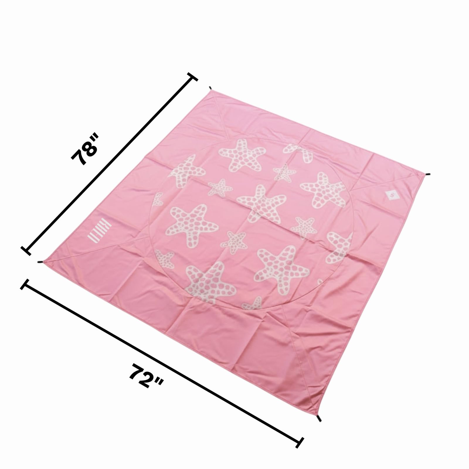 Baby Beach Splash Mat Pink, 1 Piece, 78.74 x in Waterproof Polyester Portable