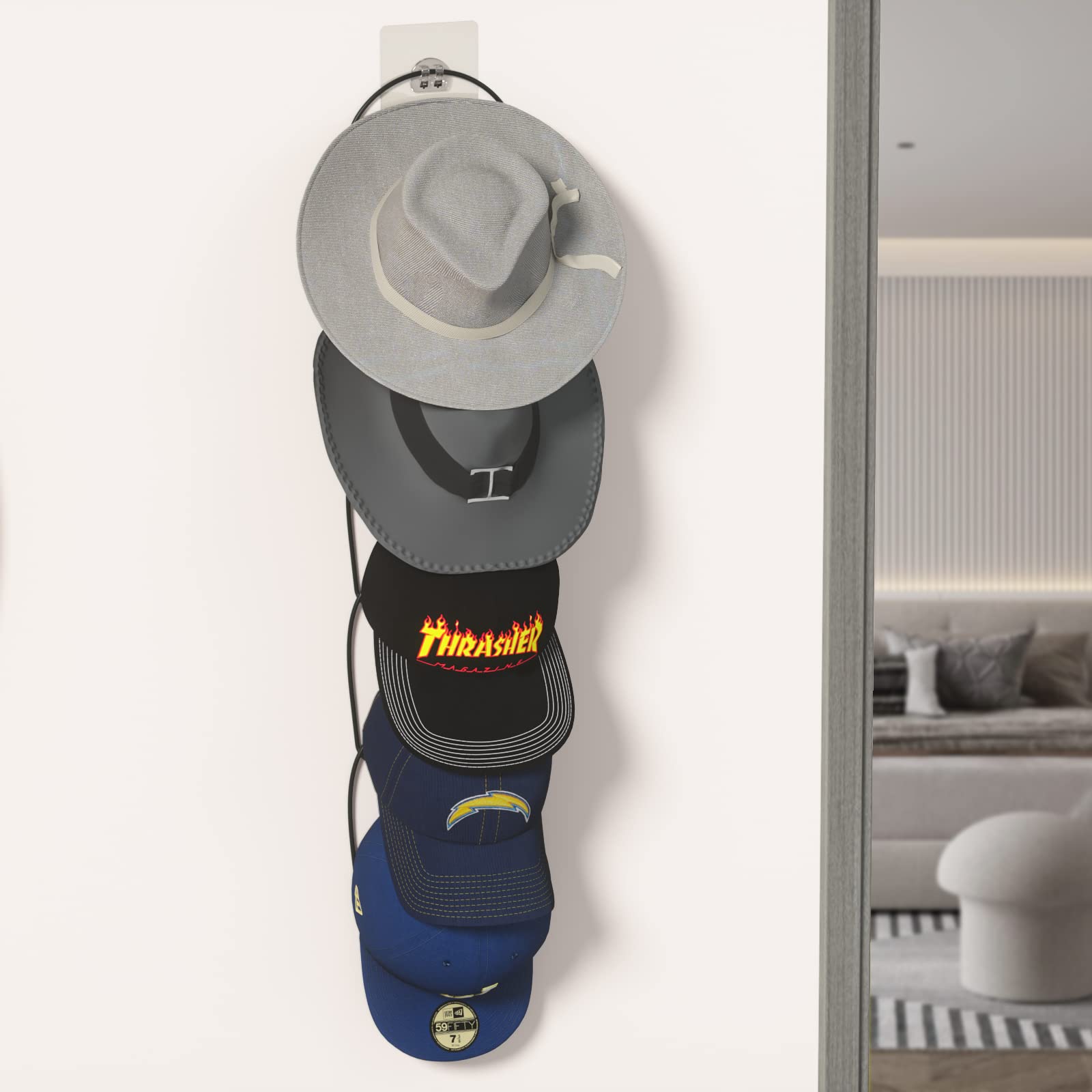 Hikinlichi 15 Pack Hat Racks Baseball Cap Holders Hangers Organizers Closet Hanging Display Storage Rack For Scarves Handbags To