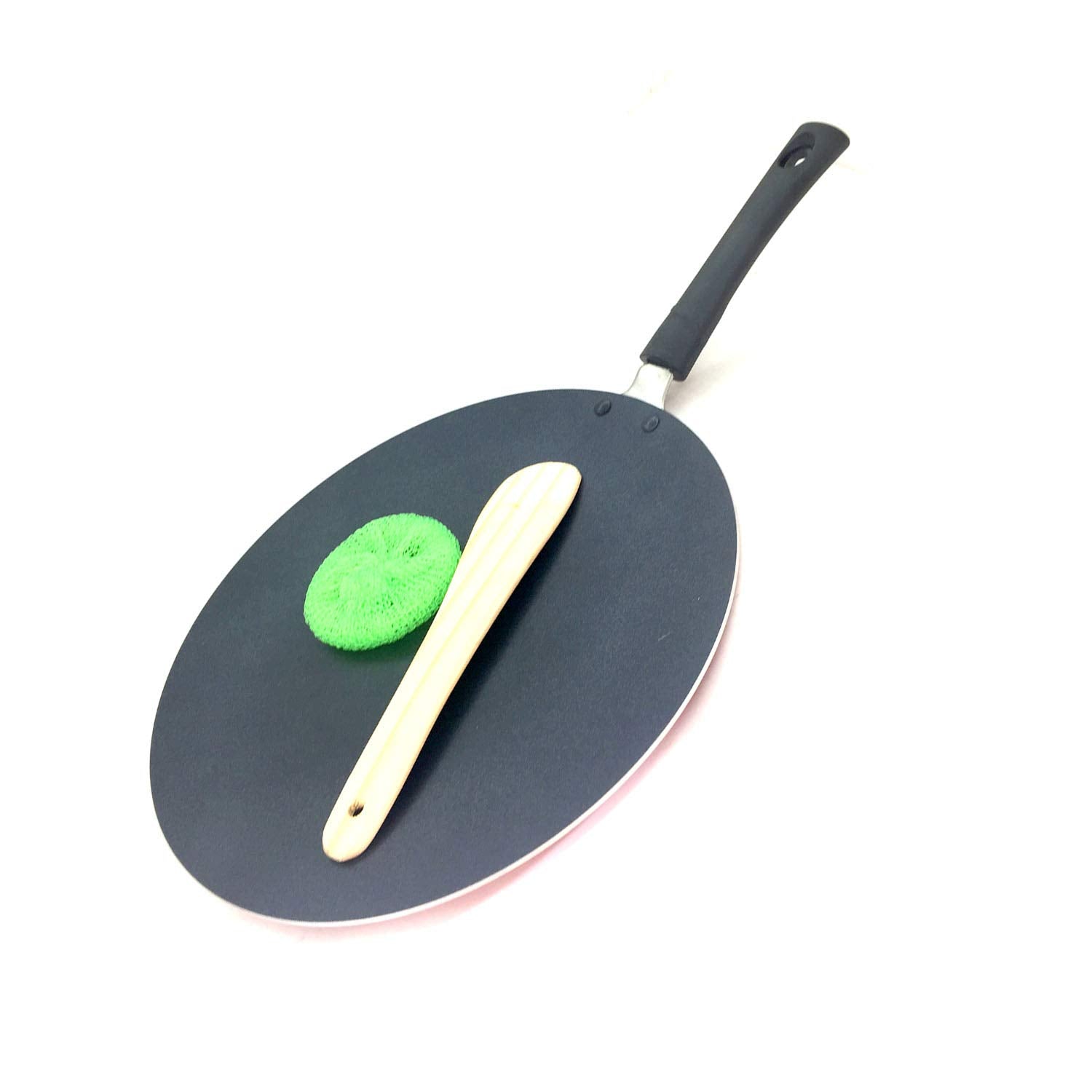 Aluminum Chapati Pan Non-Stick Roti Pan Chapati Tawa Concave Nonstick Griddle Crepe Pan Frying Skillet Pan For Omelette Pan Para