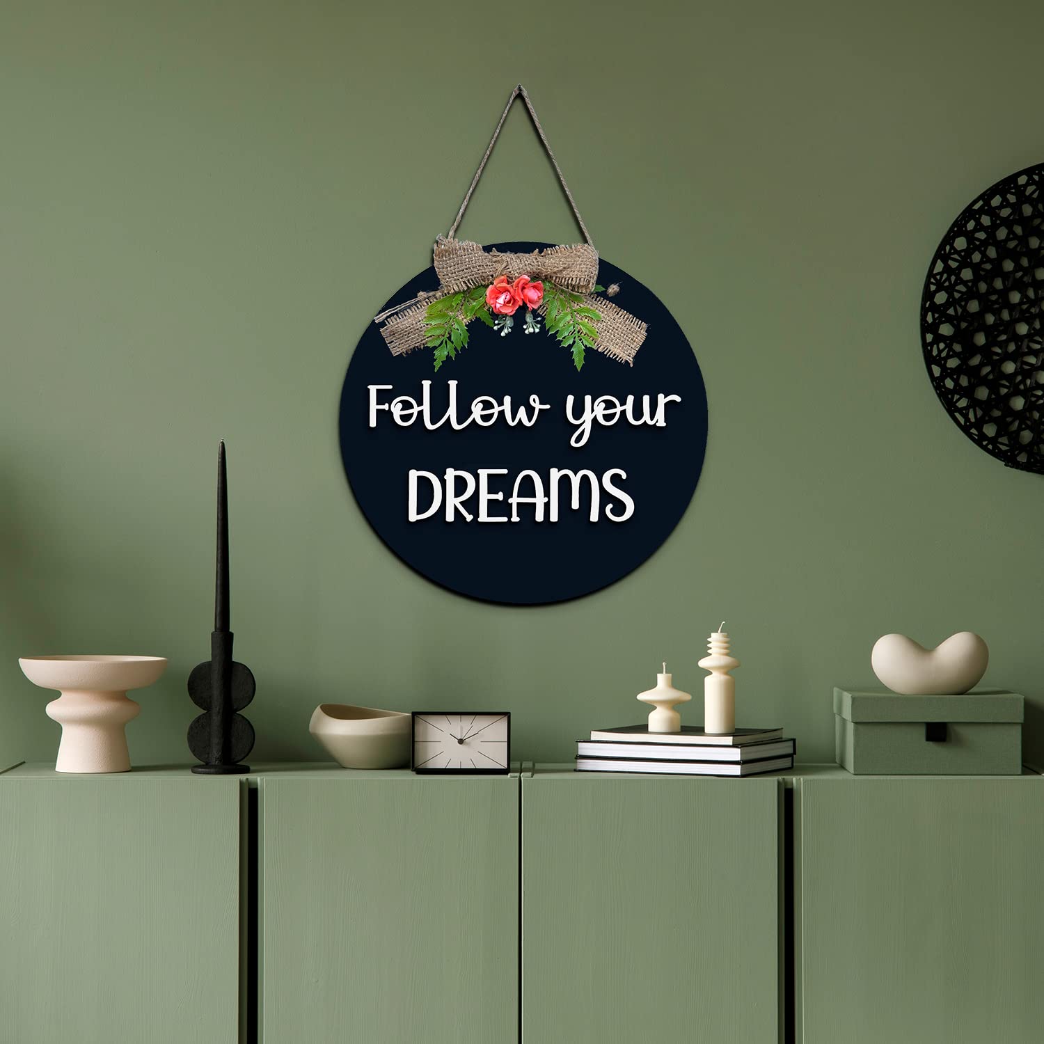 Follow Your Dreams Wall Hanging Home Decor Wall Hanging Frame Board For Kitchen, Living Room, Study Room, Office, Cafe, Restaura