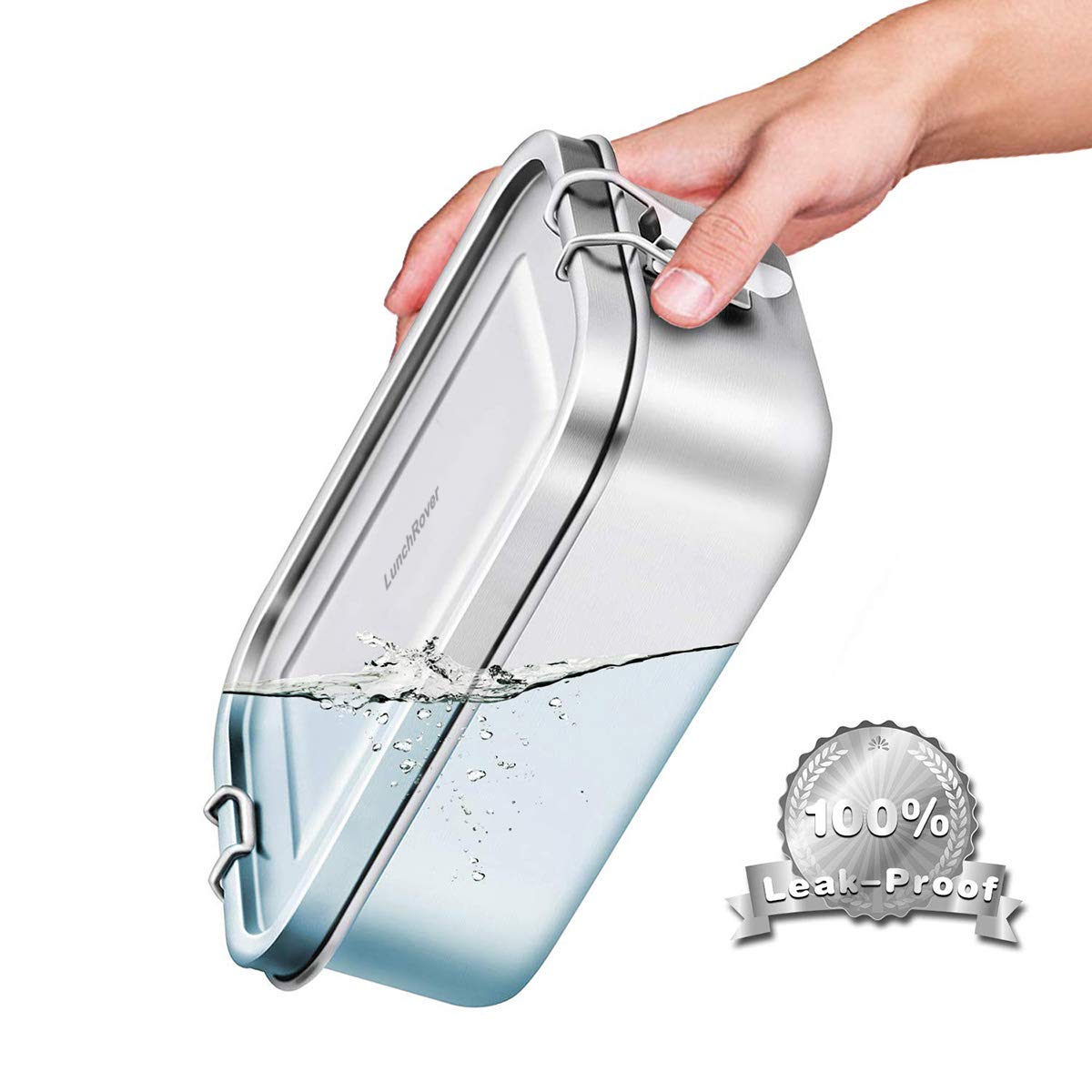 G.a HOMEFAVOR Leak Proof Stainless Steel Bento Box  Metal Lunch Container with 3-Compartment  1200ML  Perfect for Snacks and Salad  Dishwasher Safe