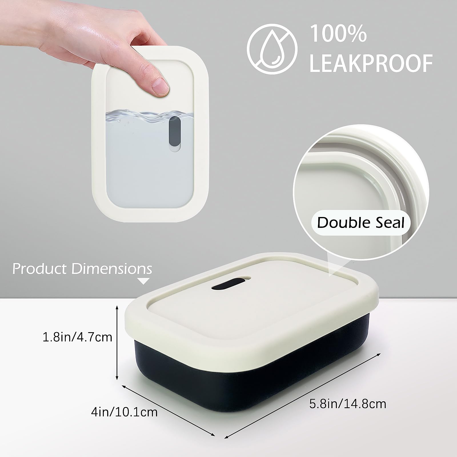 Aidimming Large Enhanced Leak Proof Travel Soap Dish, Silicone Soap Container For Traveling,Portable Soap Case And Slip Soap Sav
