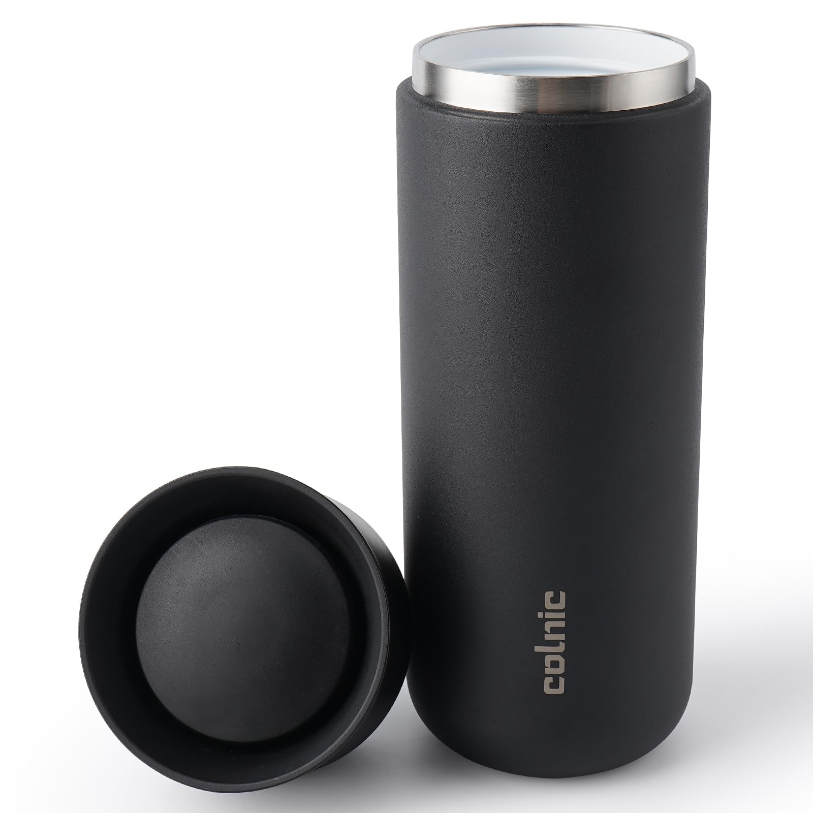 Ceramic Lined Travel Coffee Mug 360 Lid, 16 oz Insulated Coffee Tumbler
