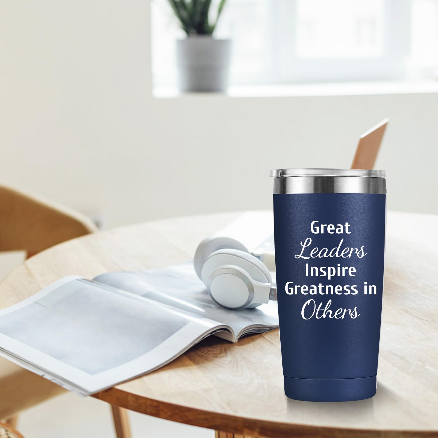 MASGALACC Boss Appreciation Gifts Mentor Gift Tumbler Great Leaders Coffee Mug Leader Supervisor PM Mentor Retirement Gift Cowor