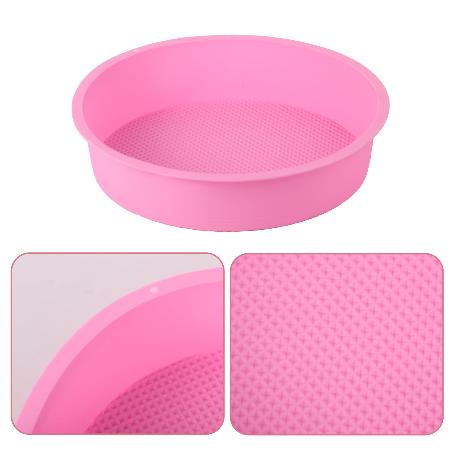TOYMIS Silicone Cheesecake Pan Protector, Pink, for 9/9.5 Inch Springform Pan, Model Z08265