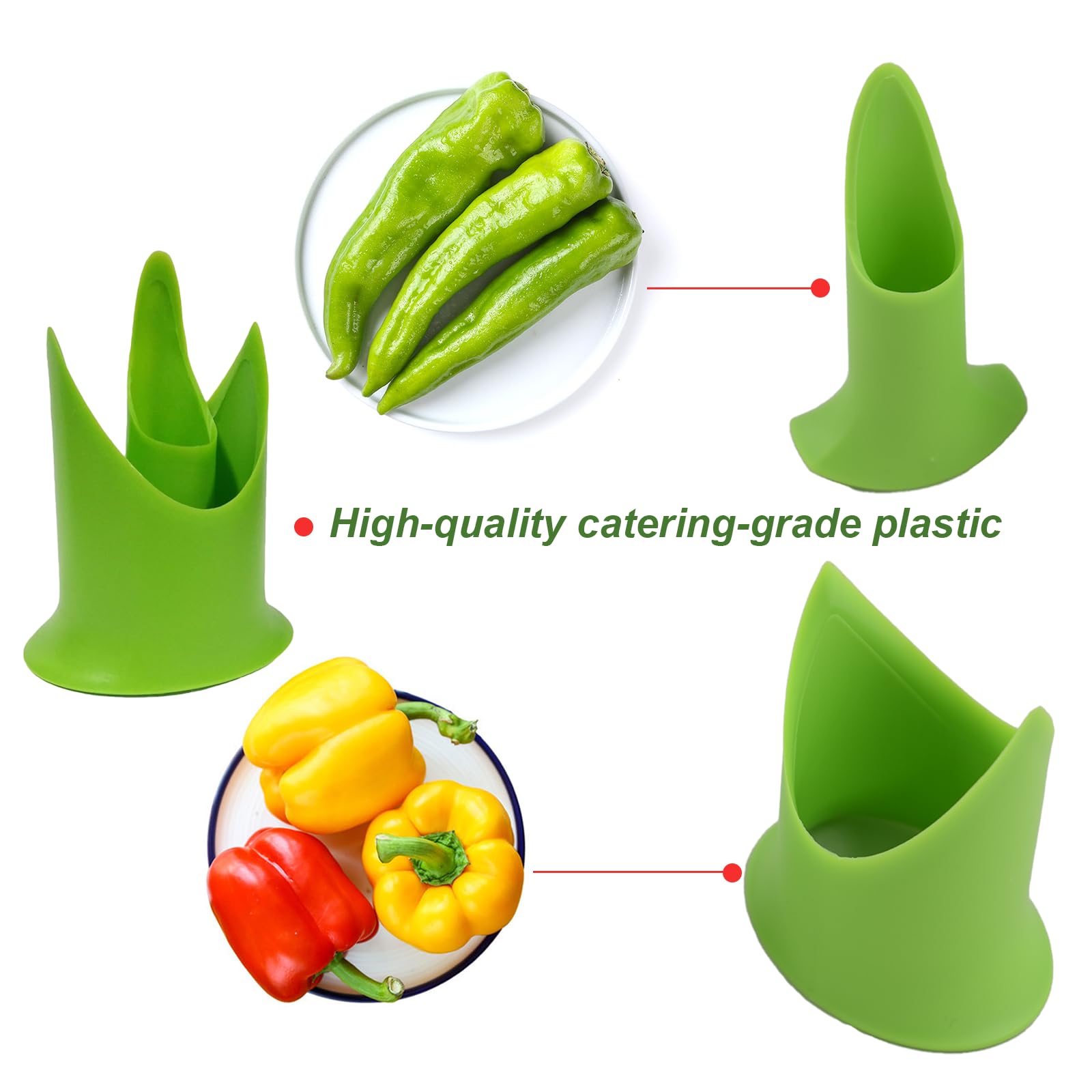 2Pcs/Set Pepper Corer Chili Peppers Seed Tomatoes Fruit Vegetable Core Separator Device