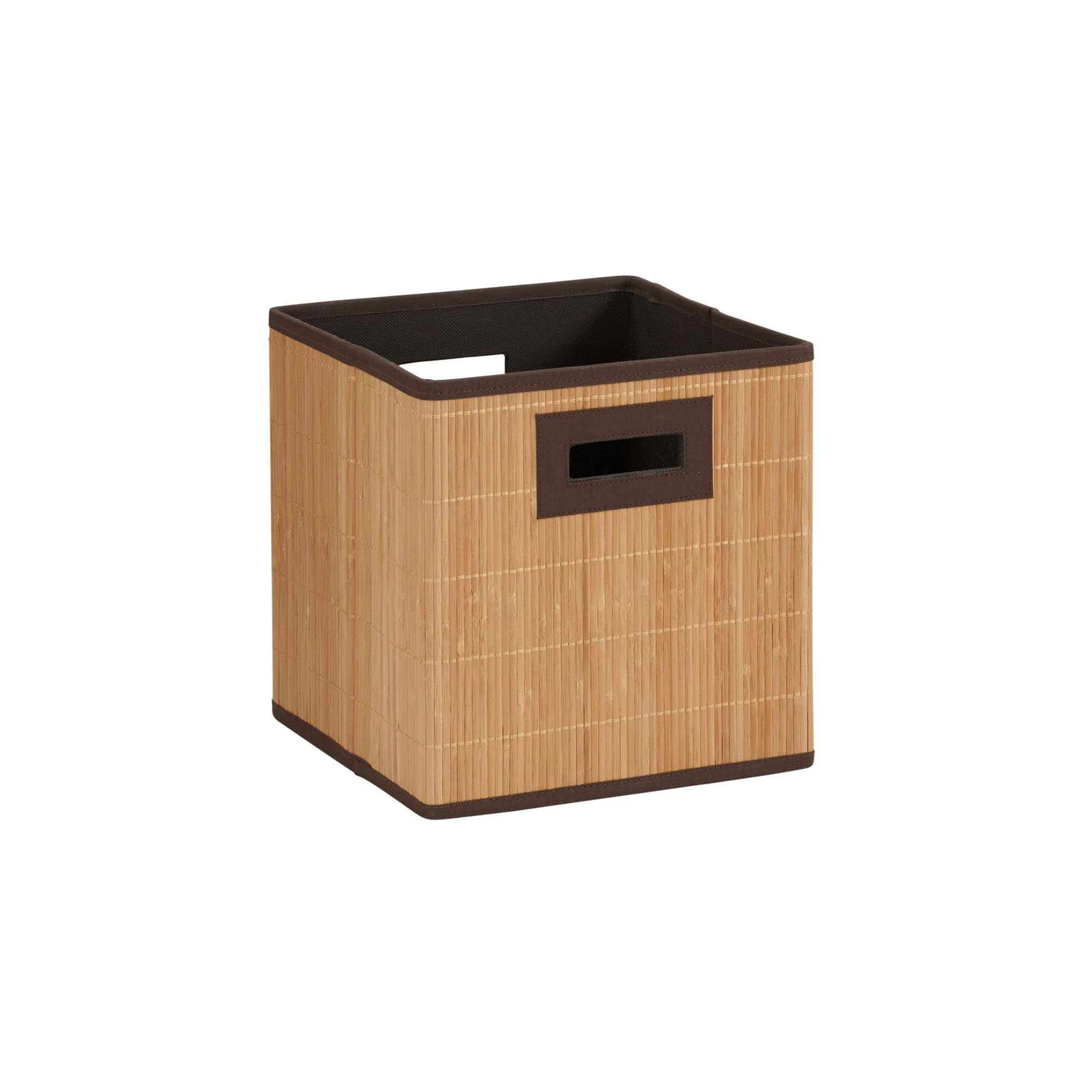 Household Essentials 3 Pack Premium Fabric Wicker Bin, Brown, 3 Count