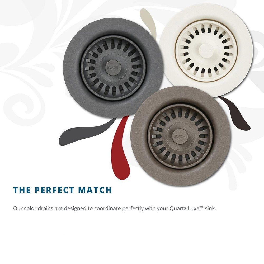 Elkay Polymer 3-1/2'' Disposer Flange with Removable Basket Strainer and Rubber Stopper Ricotta