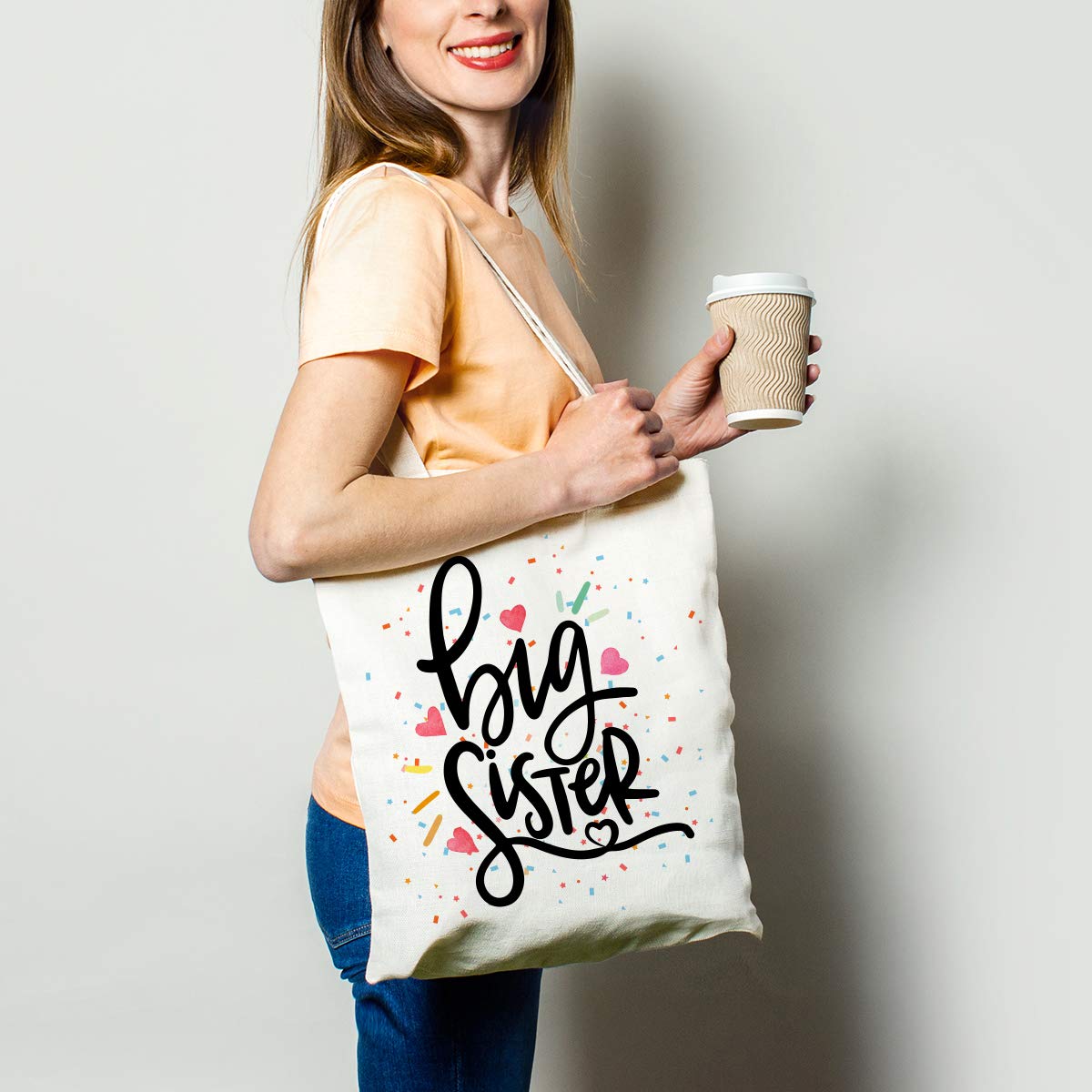 Forbidden Paper Wayan Gift Lovely Wayan Natural Cotton Reusable Tote Bag Best Sister Eco-Friendly Shopping Bag Backpack Shoulder