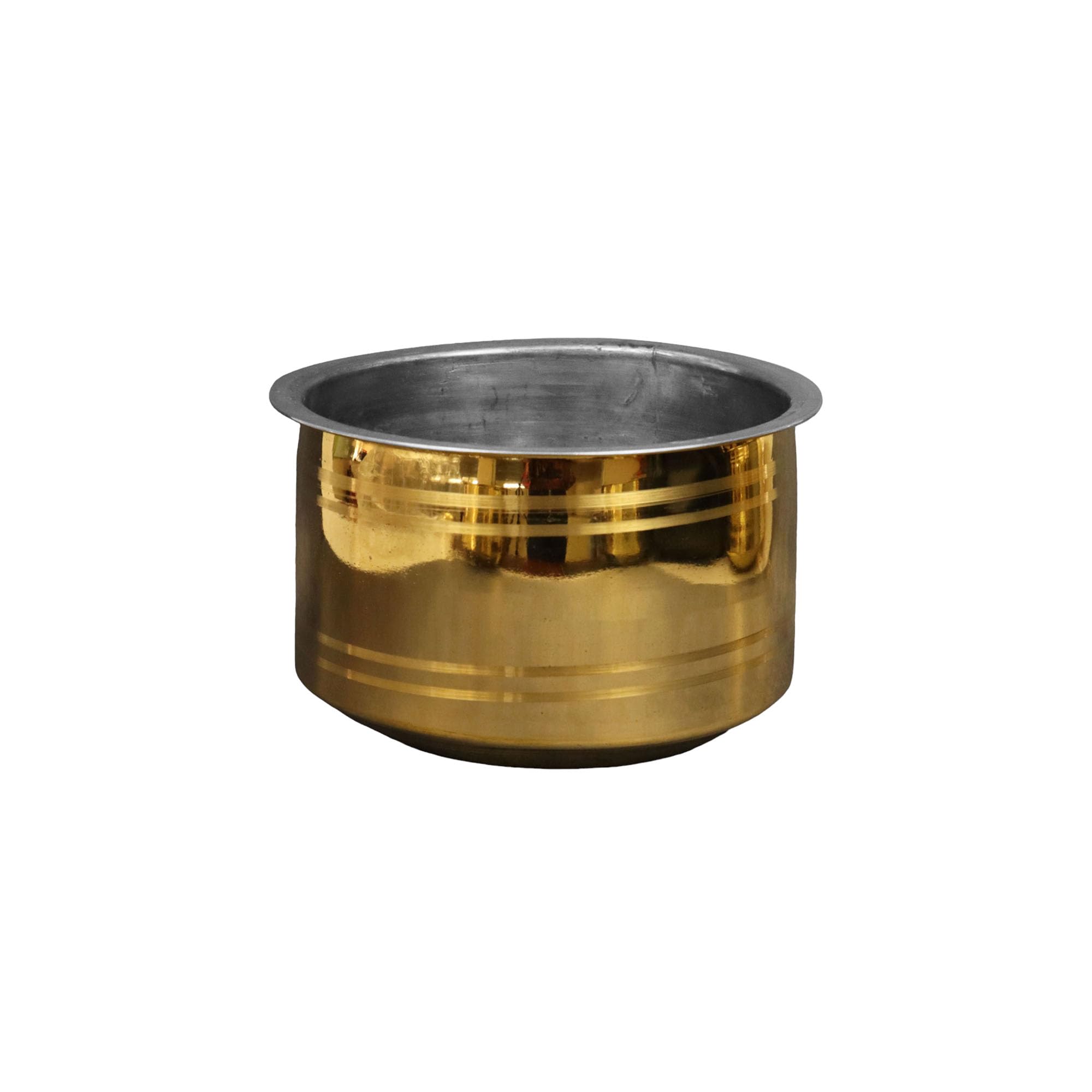 Putrika Brass Utensil Vadi Chatti With Tin Coating|Tope|Kitchenware|Cookware|Brass Pathiram|Patilas|Tapeli|Peetal|Sarva Satti|Bh