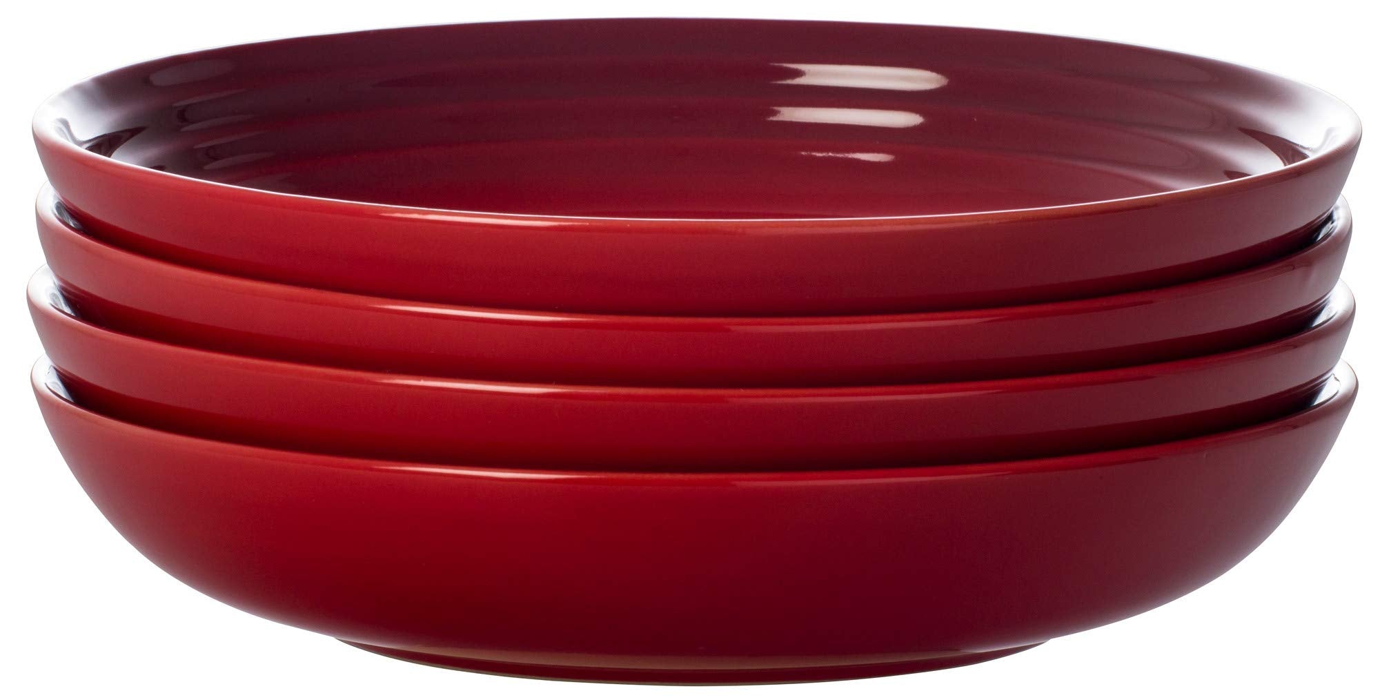 Le Creuset Stoneware Set Of 4 Pasta Bowls, 8.5'' Each, Cerise