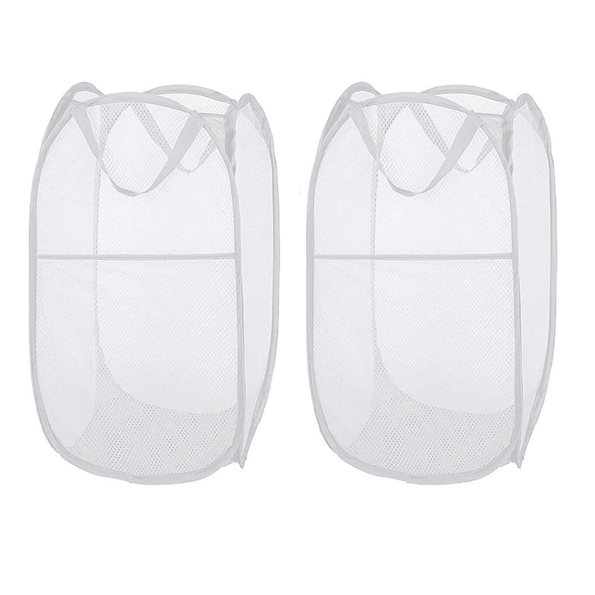 Larpur Pop Up Laundry Hampers, Portable Mesh Laundry Baskets, Collapsible Clothes Laundry Bin For Bedroom, Travel, Bathroom, Col