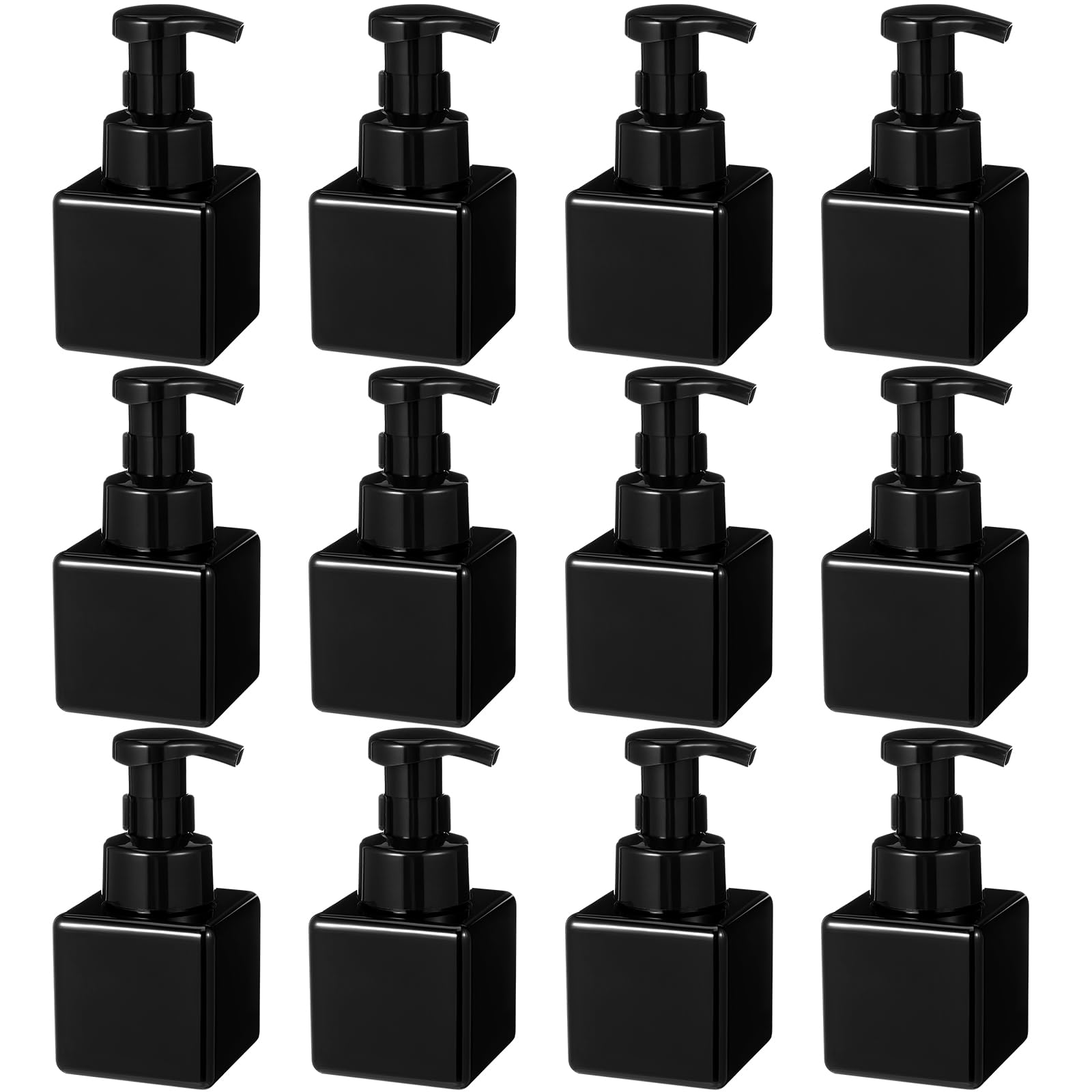 Domensi 12 Pcs Foam Pump Bottle Foaming Soap Dispenser Empty Travel Foaming Dispenser 8.5 Oz Refillable Hand Soap Plastic Pump B