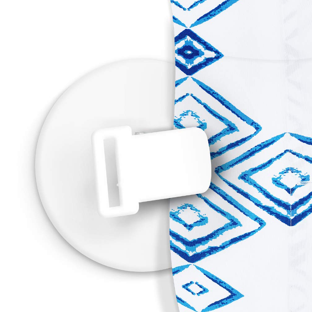 4 Pcs Shower Curtain Clips, Shower Windproof Splash Guard - Self Adhesive Shower Curtain Weight Clip (White)