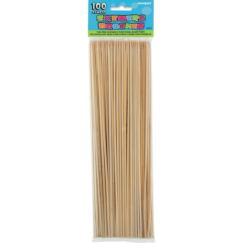 Natural Bamboo Skewers (12'') 100 Count - Eco-Friendly & Durable Skewers, Perfect For Parties & Events