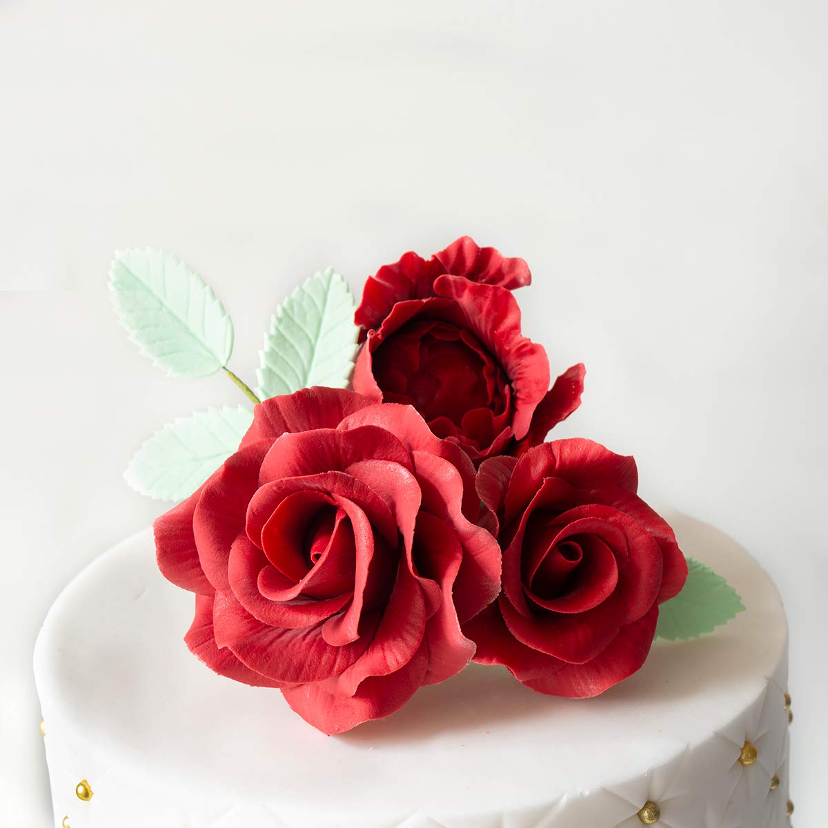 Flower Pro Cake Decorating Leaf Cutters (Set Of 4) By Katy Sue - Cut Leaves To 4 Different Sizes: 1) 1 X 0.6 Inch, 2) 1.4 X 0.8
