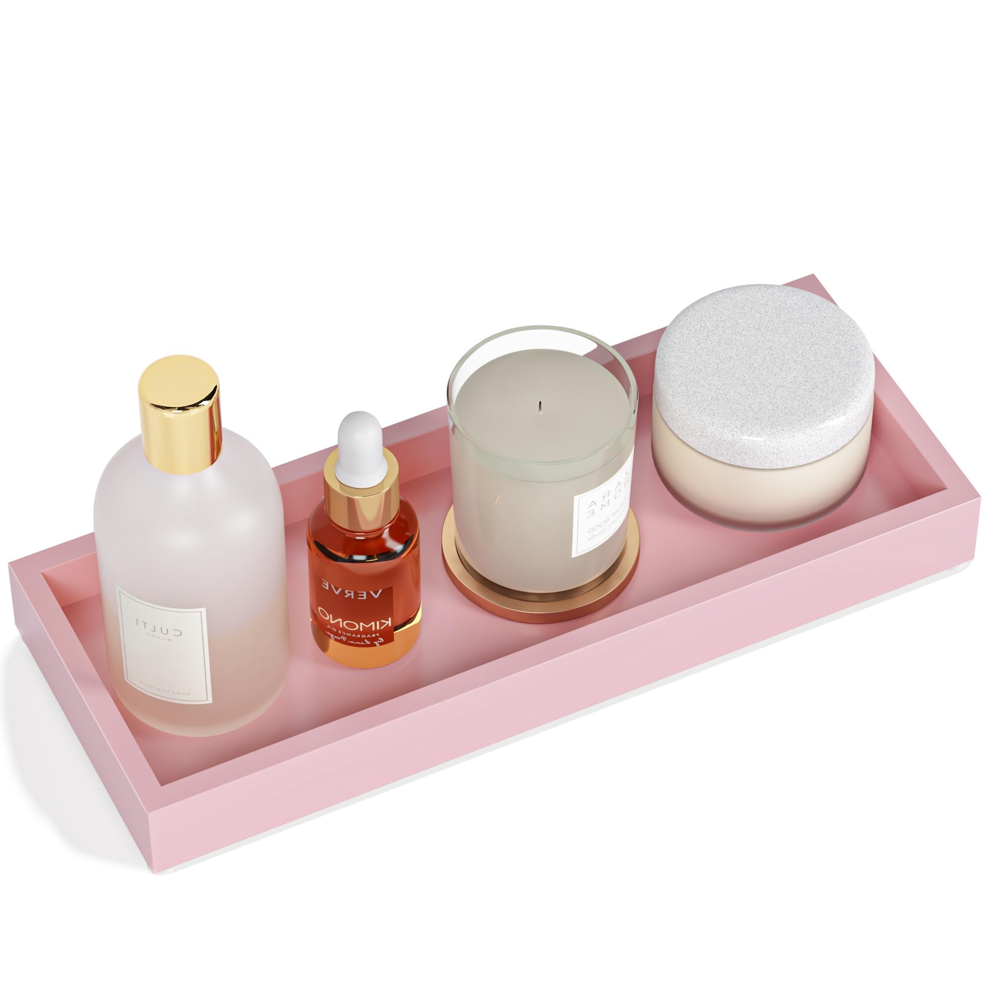 Bathroom Perfume Tray For Candle Trinket, Decor Vanity Trays For Countertop Nightstand Toilet Tank Counter Dresser Bedroom, Deco