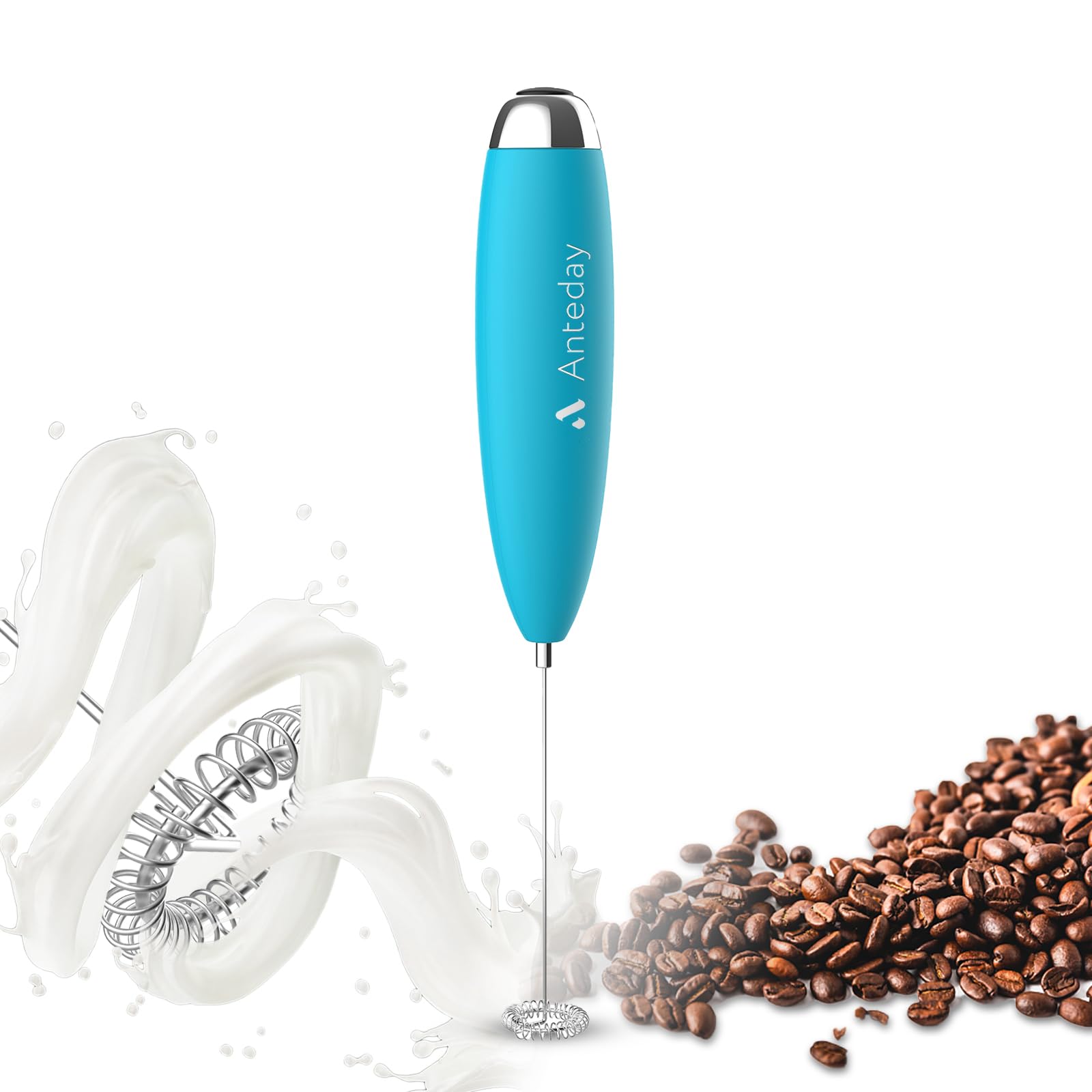 Milk Frother, Coffee Frother, Whisk, Upgraded Motor Electric Whisk Durable Low Noise Mini Drink Mixer Portable Foam Maker For Co