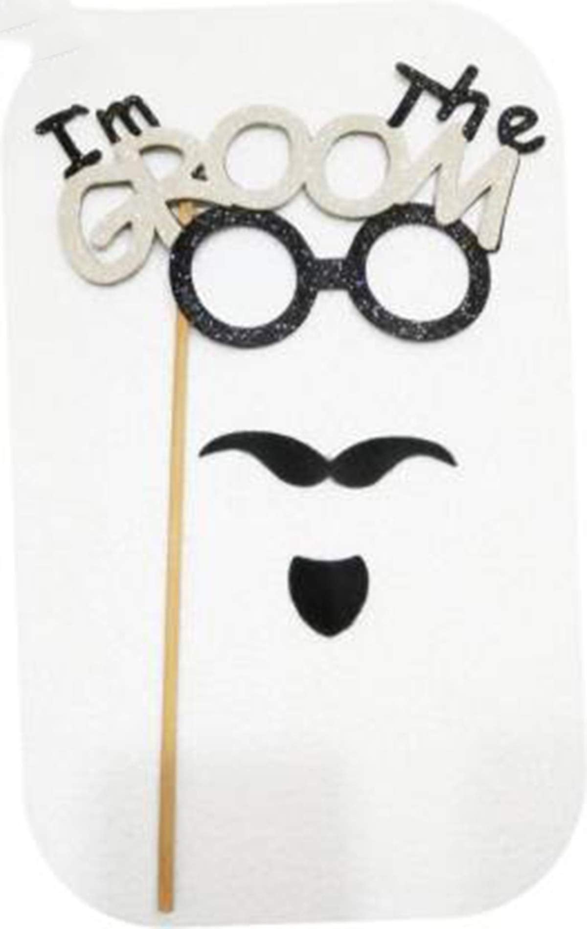 Funcart Groom Party Props on a Stick with a Mustache