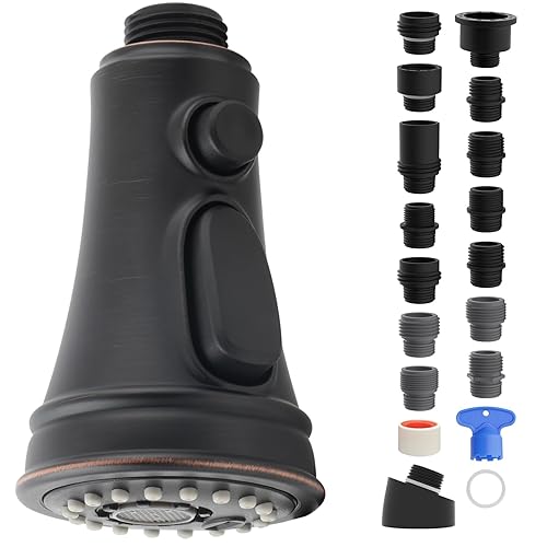 Pull Down Spray Head 3 Modes For Kitchen Sink Faucet, Kitchen Sink Faucet Sprayer Nozzle Head Replacement Part Kitchen Tap Spout