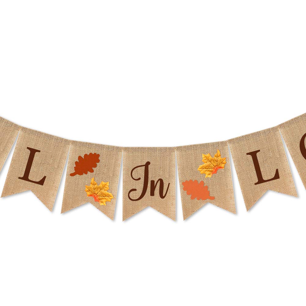 Swyoun Burlap Fall In Love Banner Fall Autumn Wedding Supplies Engagement Bridal Shower Garland Decoration