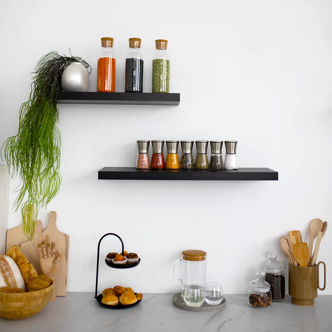 Deiss Pro Salt And Pepper Mill Set - Salt Grinder And Pepper Grinder With Adjustable Ceramic Rotor - Stainless Steel Salt And Pe