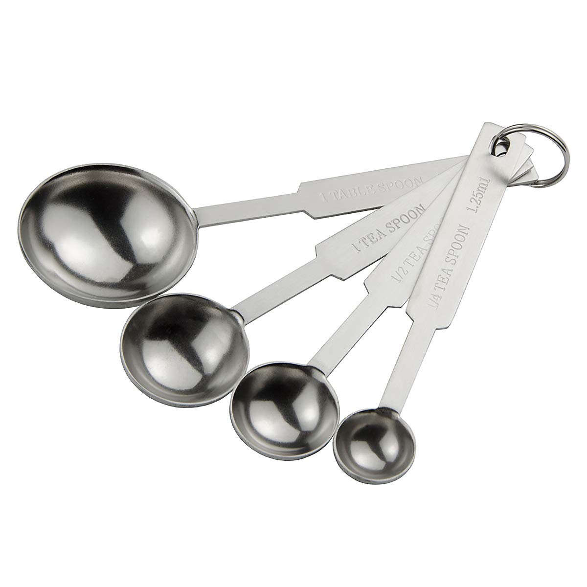 Update International Mea-Spdx Stainless Steel Measuring Spoon Set - Heavy Gauge