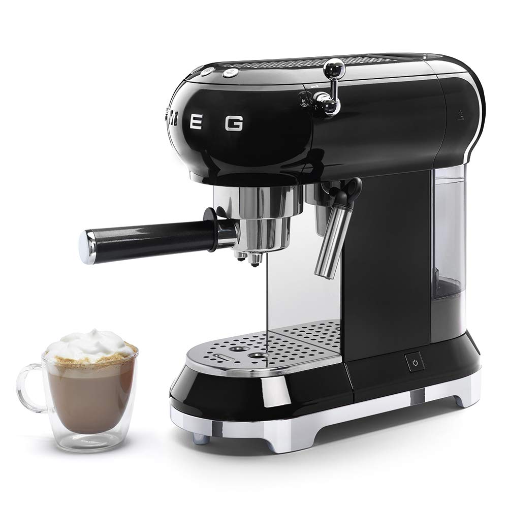 Smeg Espresso Machine, 1 Liters, Black Ecf01 Blus