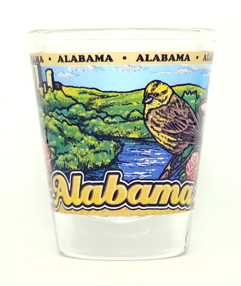 Alabama State Wraparound Shot Glass